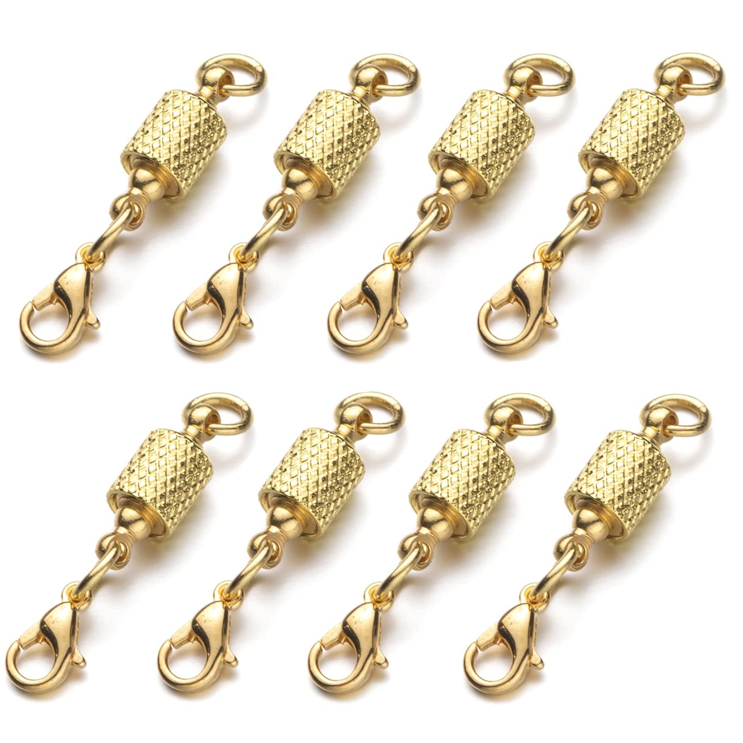 Zpsolution Magnetic Necklace Clasps and Closures Locking Magnetic Jewelry Clasps 8PCS Gold