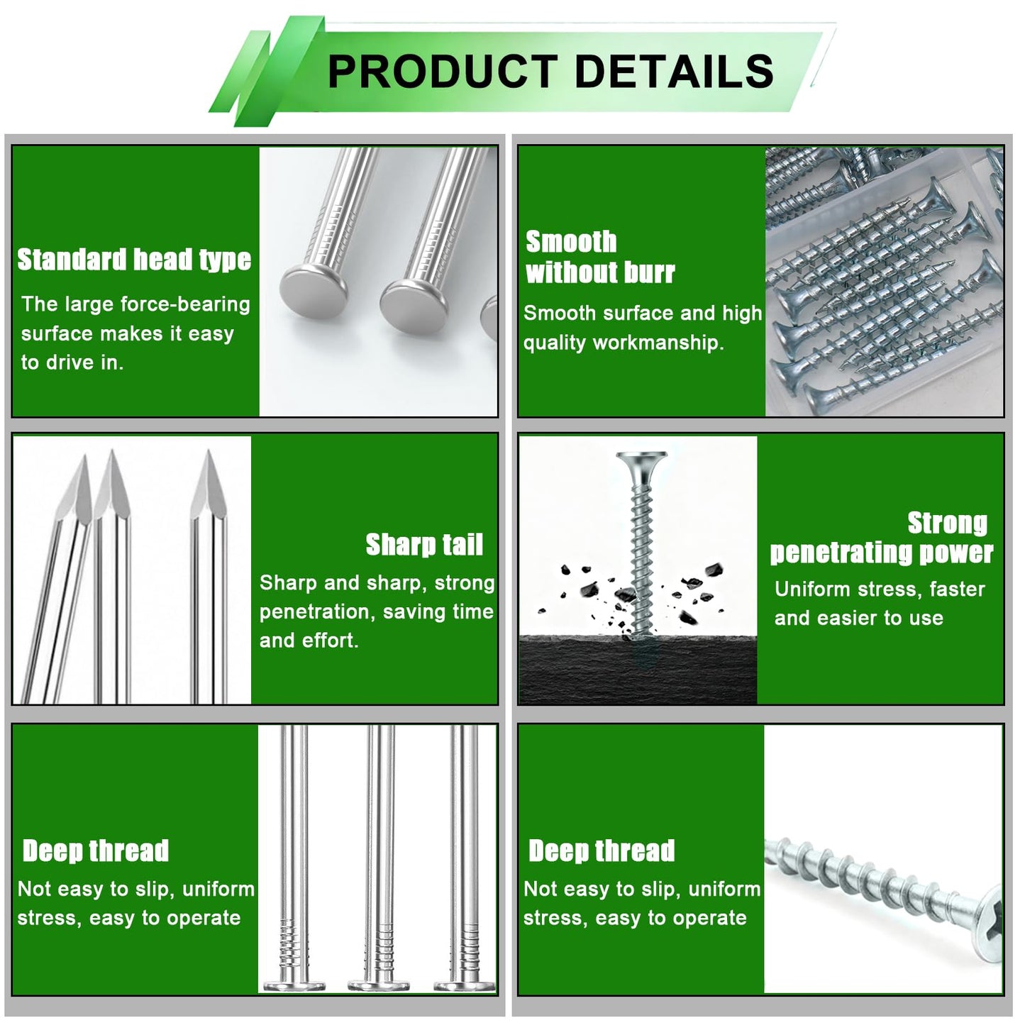 Ruibapa 1680pcs Nails and Screws Assortment Kit,3/4"-2" Hardware Nails,M3/M4/M5/M6 Machine Screws,#6#8 High Hardness Wood Screws,Assorted Screws, Common Nails with Handheld Box