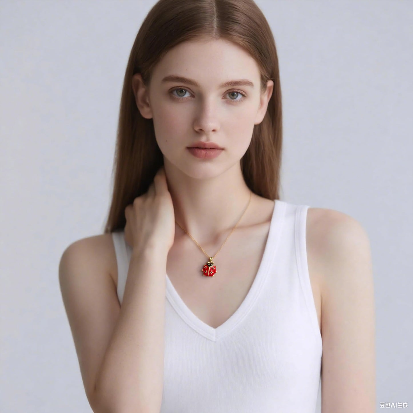 ZKJTEARY ladybug Necklace for Women Trendy Dainty 18K Gold Chain Insects ladybug Pendant Jewelry Christmas Gift for Women Mom Grandma