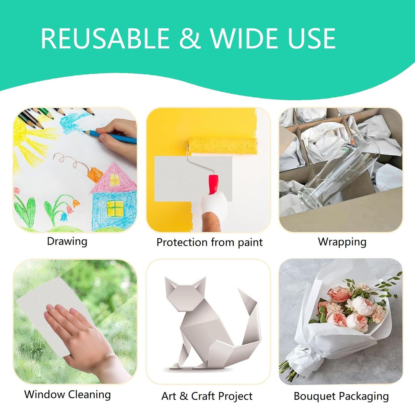 Large Moving Paper Packing Sheets 18x24 Inch Newsprint Paper for Packaging Moving Shipping Supplies, Wrapping Fragile Items, Pet Cage Liners 5.3LB