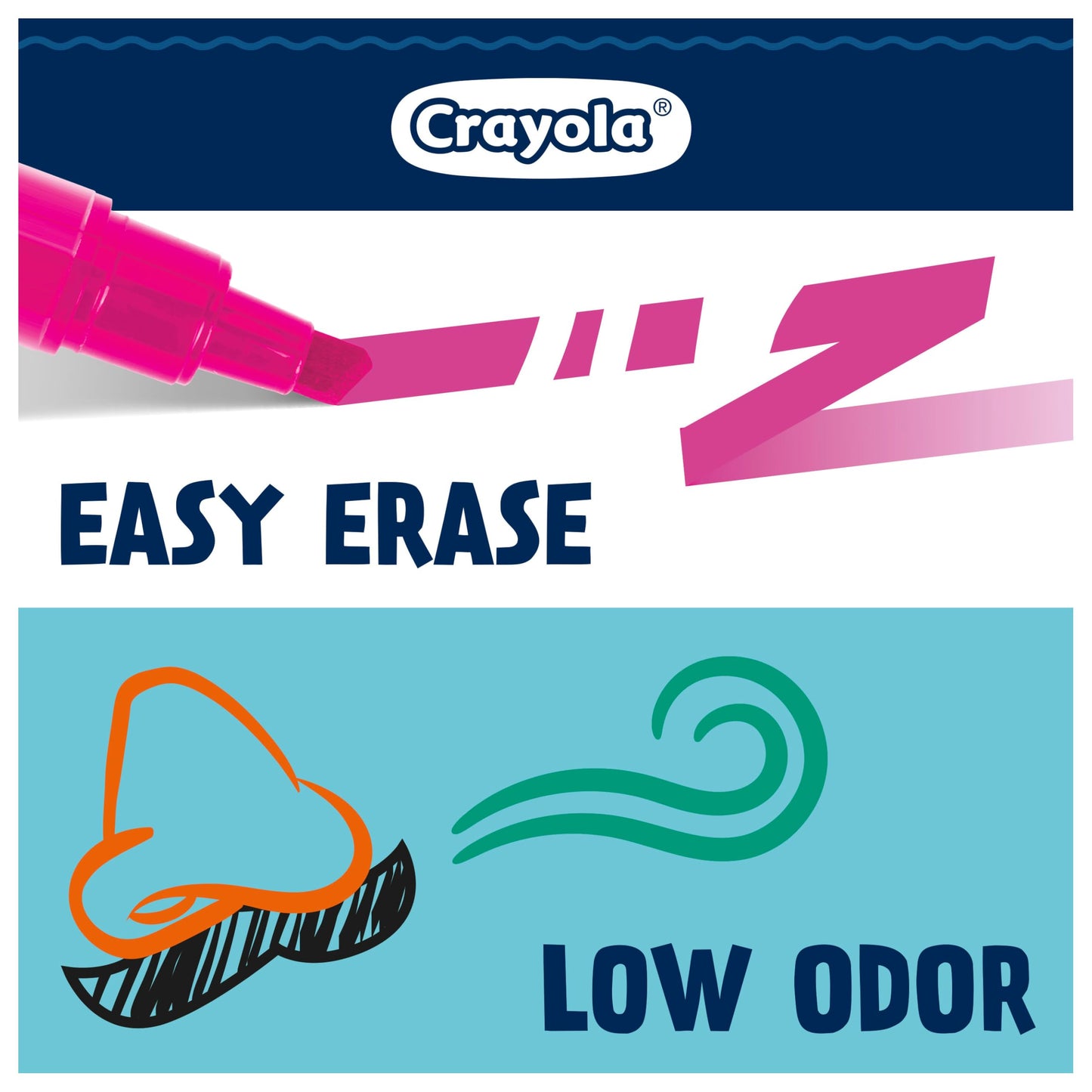 Crayola Take Note Dry Erase Markers for School (12ct) Essential Easter Basket Stuffers, Chisel Tip Whiteboard Markers, Spring Craft Supplies for Teachers, Low Odor