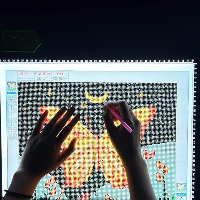 HSK A4 LED Artist tracing Light Box Copy Table, Adjustable High Brightness Light Pad for Tatto Drawing, Sketching, Animation, Diamond Painting Accessories, Without Adapter