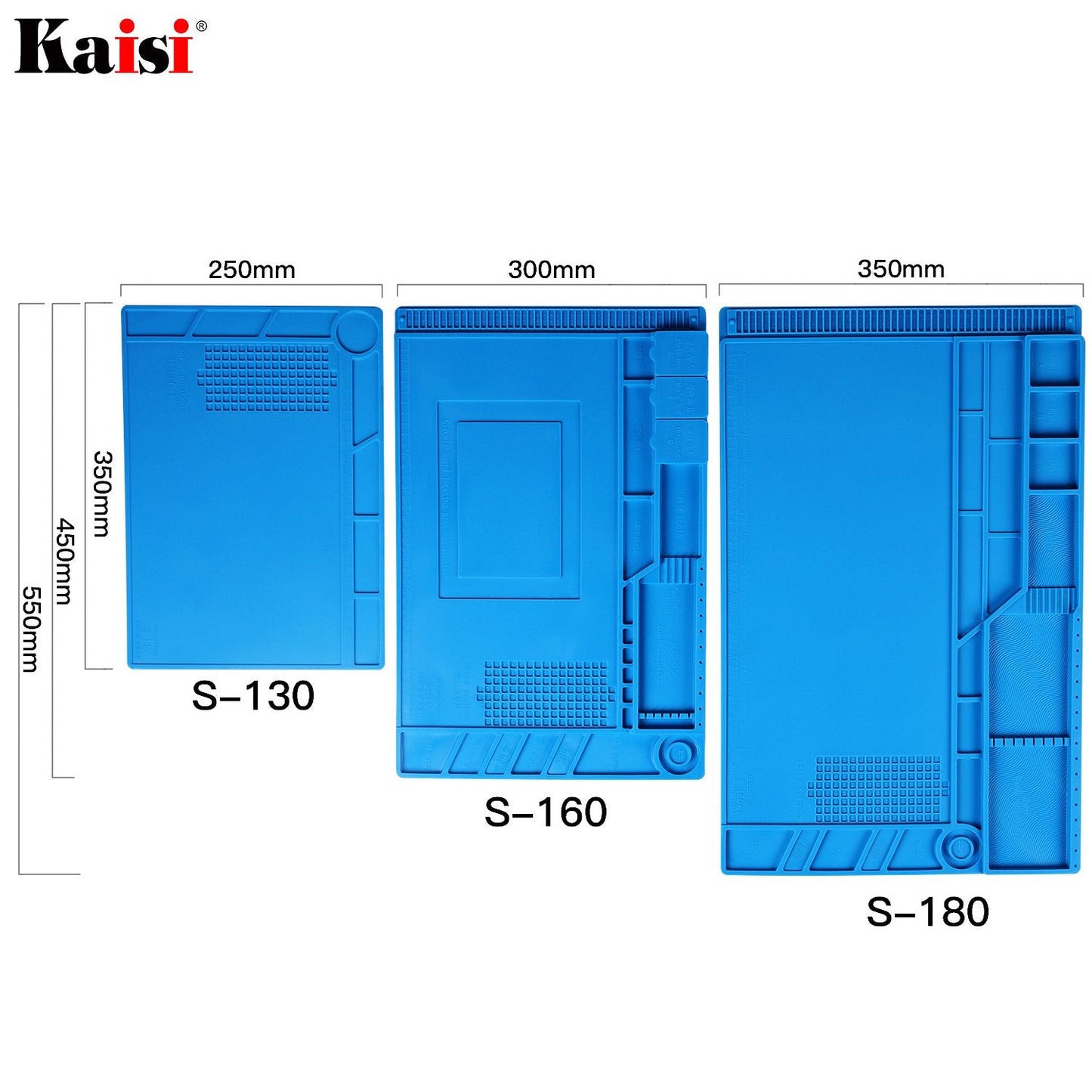 Kaisi Soldering Mat with Scale Ruler and Screw Position for Soldering, Phone and Computer Repair, Size: 21.6 x 13.8 Inches