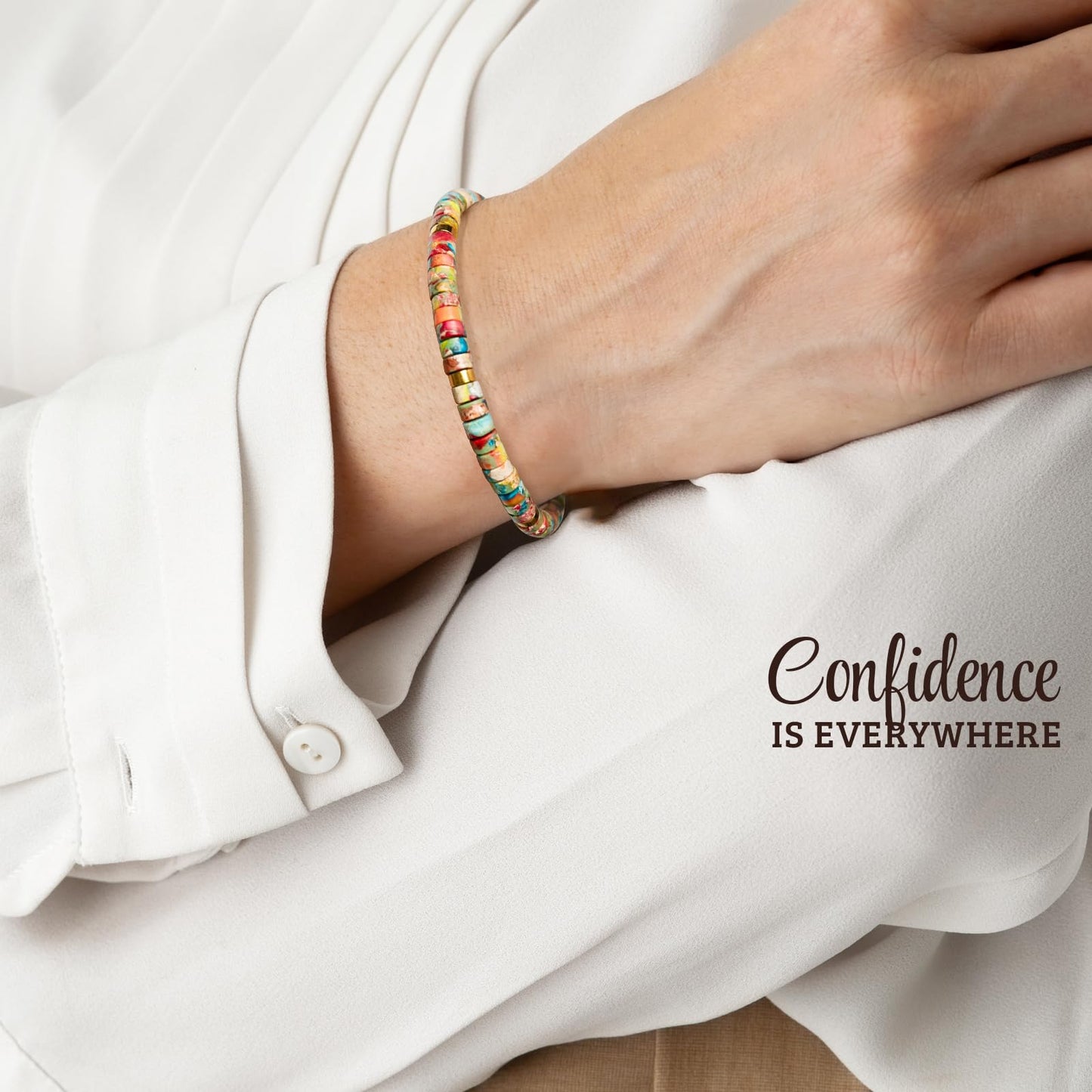 ZOKCC Cheer Up Gifts Bracelets for Women Healing Natural Stone Bracelets - Get Well Soon Inspirational Gifts for Women Friends Sister Friendship Bestie Coworker (E- HUG- KING STONE)
