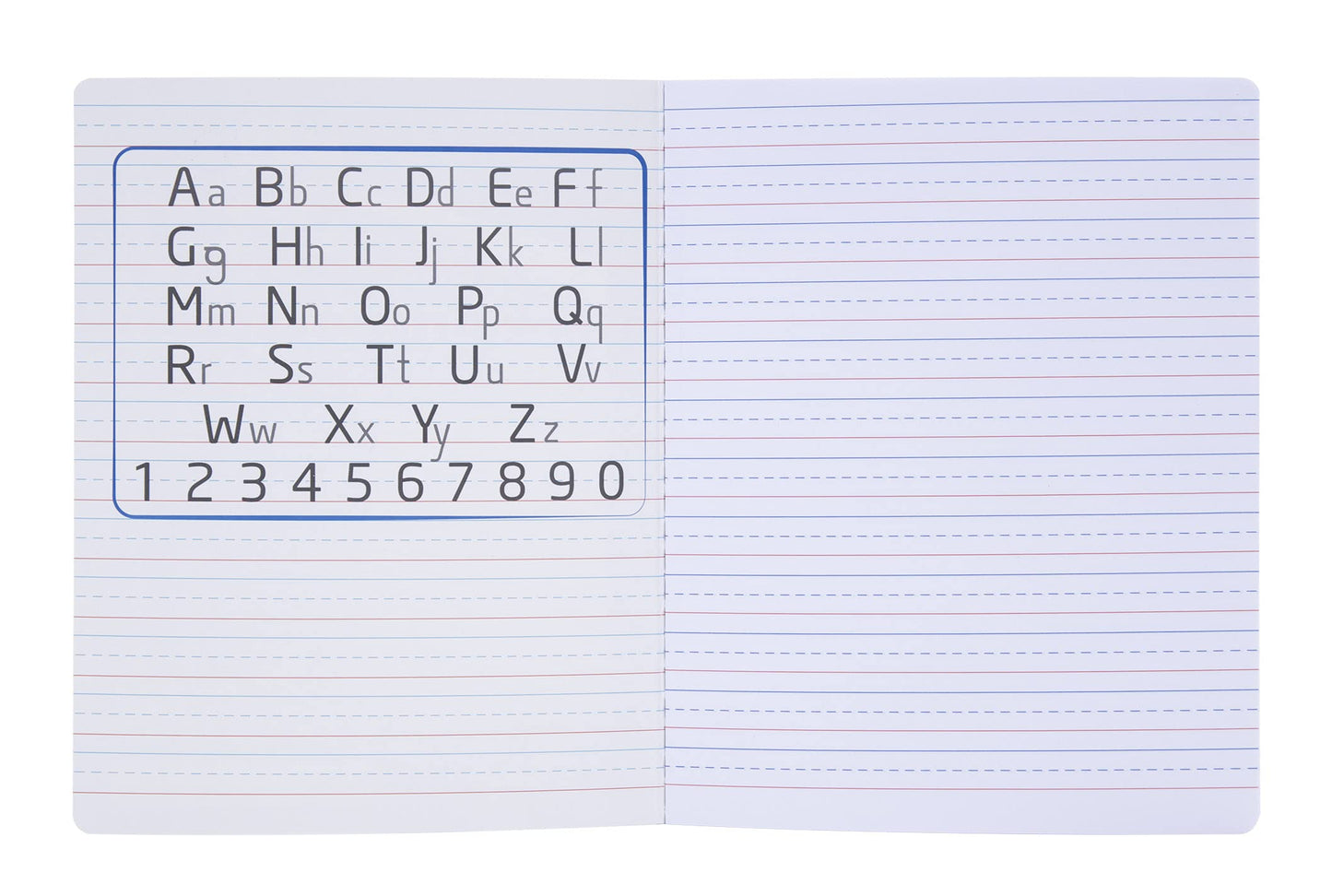 Mintra Primary Composition Notebook, 4 Pack, Assorted Colors 80 Sheets, 7.5in x 9.75in, Full Sheet, Ruled with Drawing Area, Flexible Hardcover Journal, Grade K-2, School & Home Use