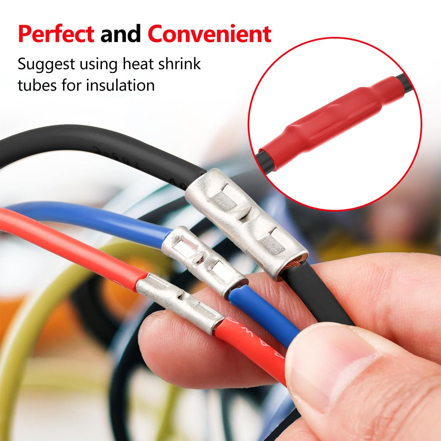 BAALA 520 PCS Non Insulated Butt Connectors Kit,26-8 Gauge Butt Splice Connector Uninsulated Wire Splice Connectors, Tinned Copper Marine Grade Seamless Barrel Crimping Butt Terminals