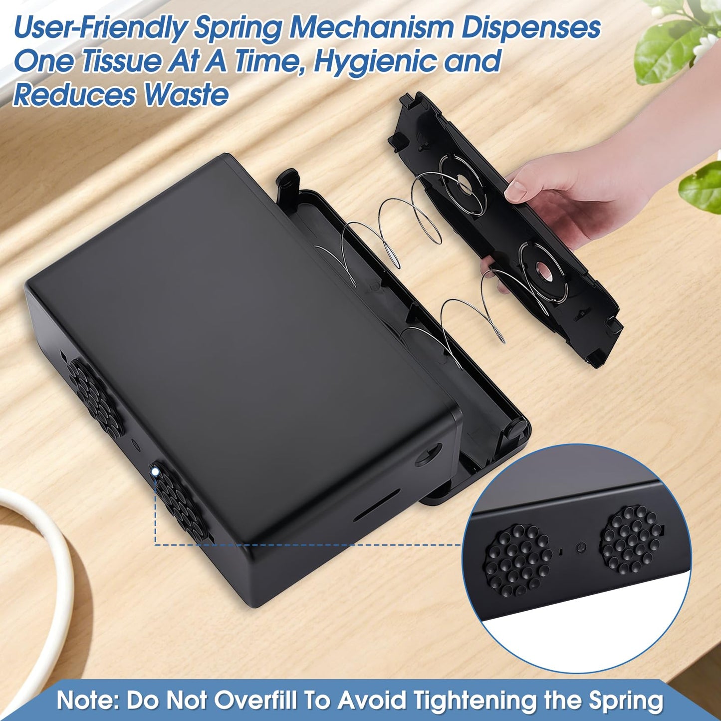 Countertop Paper Towel Dispenser, Large Capacity, Non-Slip Base, Compatible with Multifold, C-Fold & Z-Fold Towels, Ideal for Bathroom, Kitchen, Commercial & Office Use, Durable ABS Construction