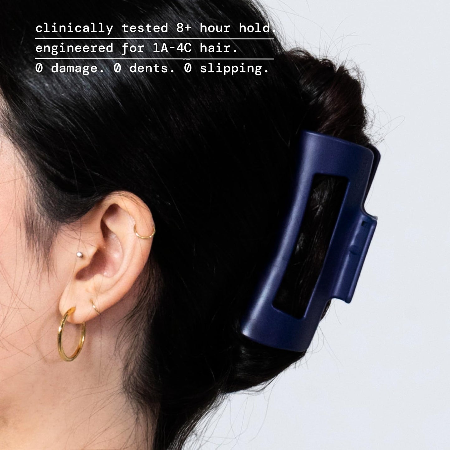 The Original Mello Hair Claw Clip Squishy Claw Clip Made in Korea Patent Pending 30021976 (Blue, Medium)