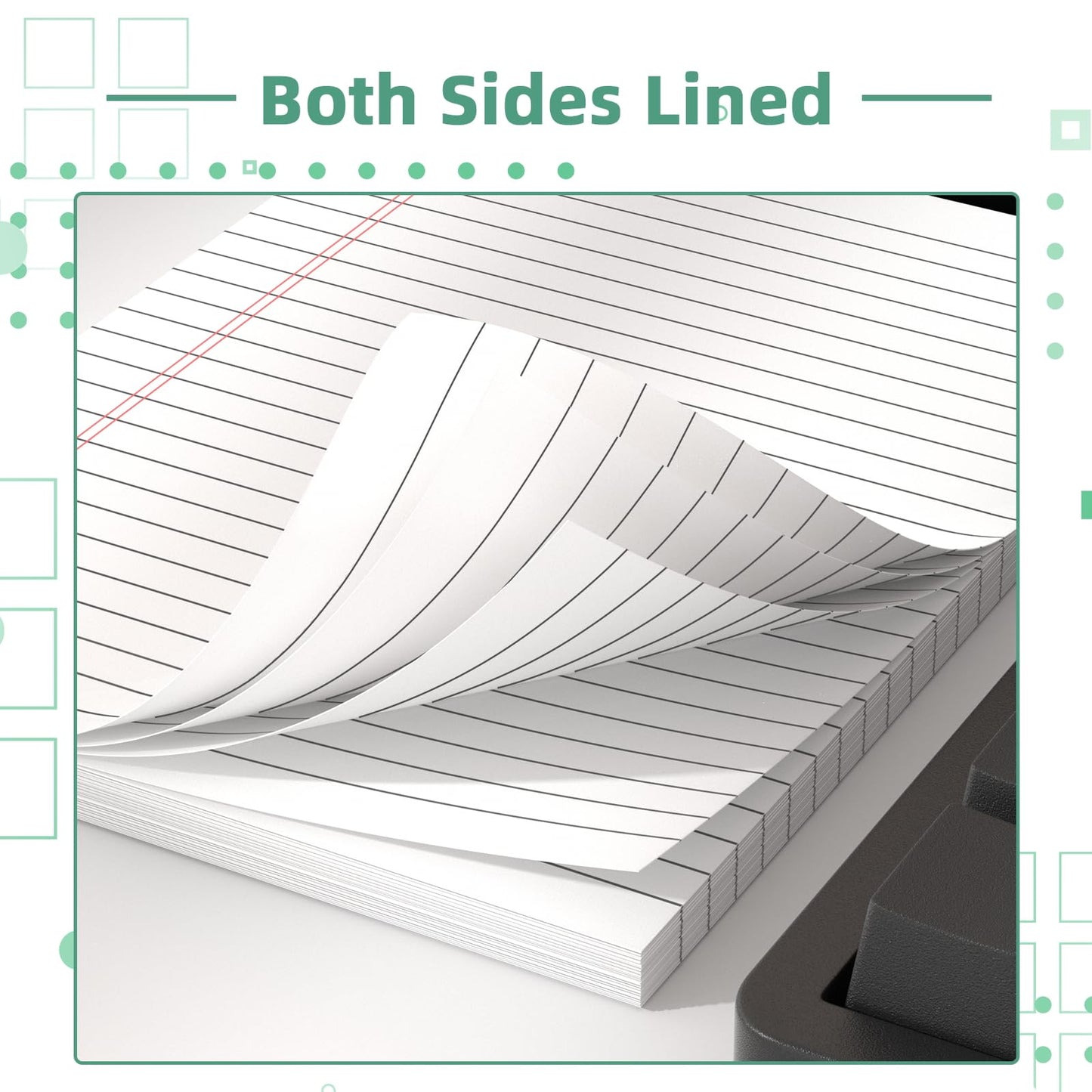 Legal Pads 5×8 Inch Notepad, 12 Pack Note Pads College Ruled Perforated Memo Pad for Work Study Daily Note Taking List, Lined Writing Pads Memo Refills Notepads for Office Home School, 30 Sheet/Pad