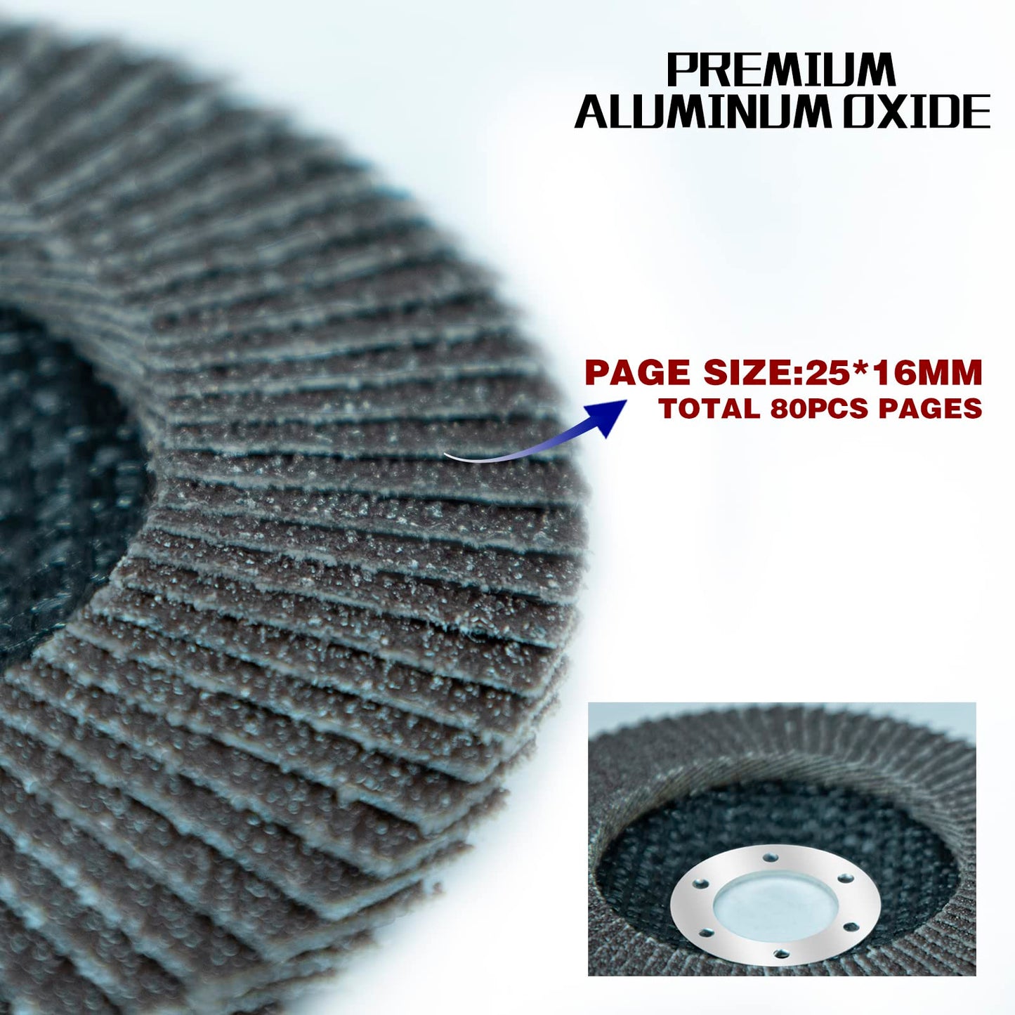 Sali 48 Pack Flap Disc 40 Grit 4.5" x 7/8-Inch Sanding Disc Bevel Type #29 Premium and Industrial Grade Angle Grinder Grinding Wheel High Performance Edge Grinding