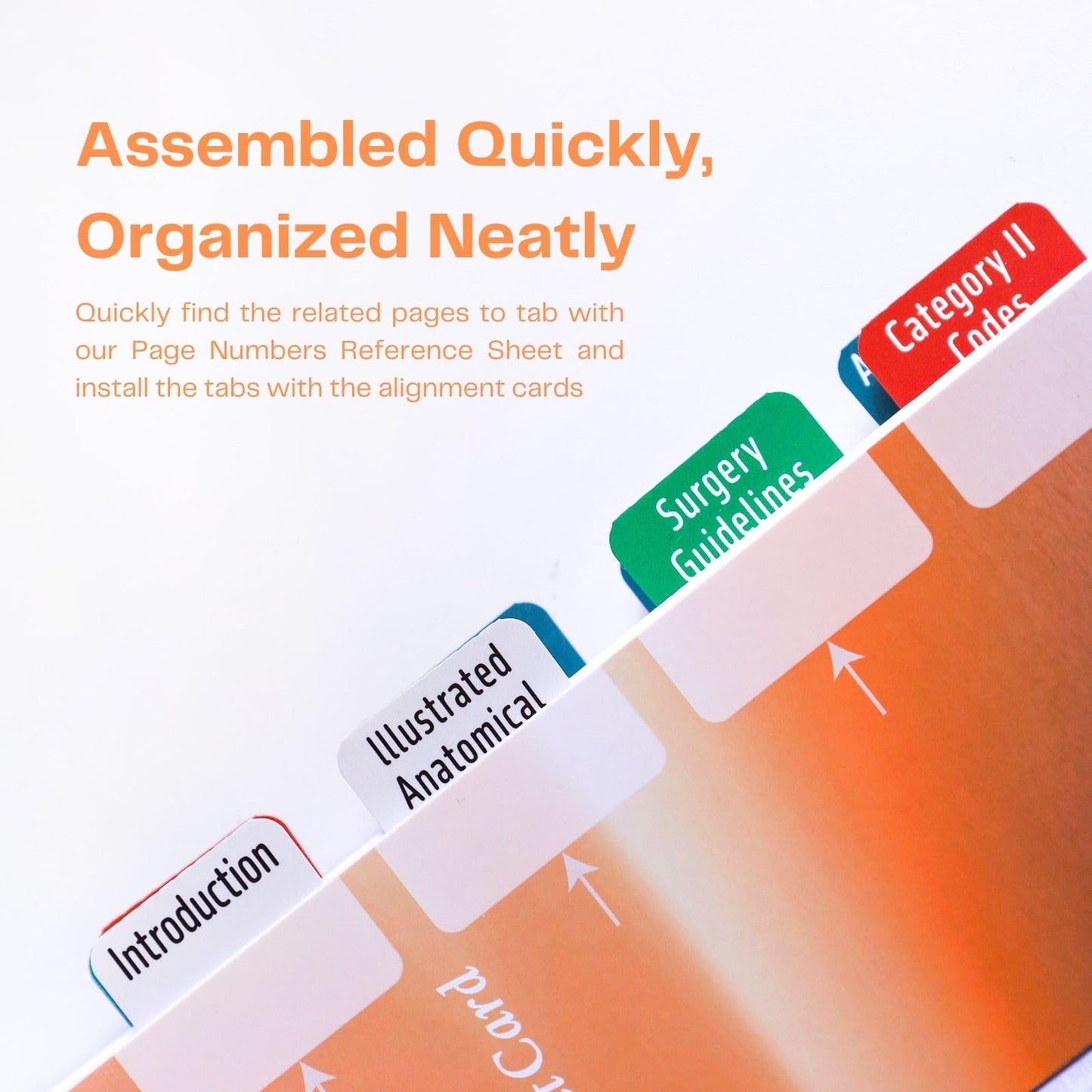 Index Tabs for CPT 2026 Professional Edition, Laminated and Color Coded Code Book Tabs with Easy Installation and Aesthetic Design.