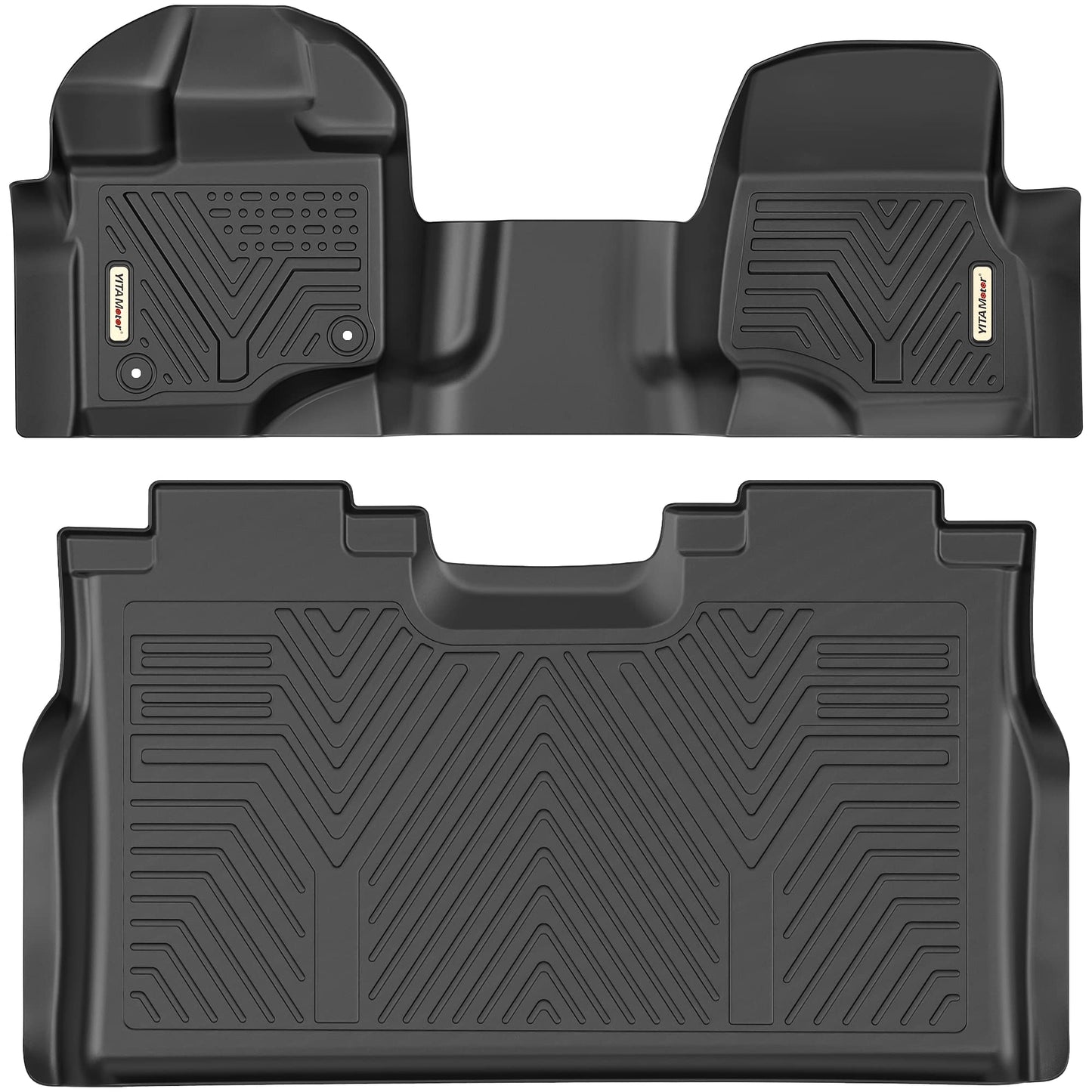 Yitamotor Floor Mats For Ford F-150 2015-2026 Supercrew Cab Bench Seat, Custom Fit All Weather Anti-Slip Tpe Rubber Mat, Super D