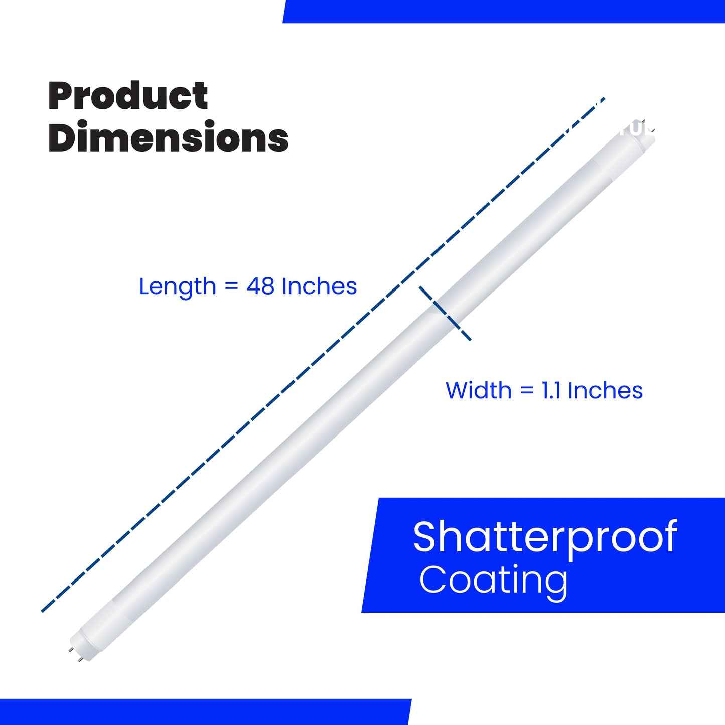 Feit Electric T8 LED Bulbs 4 Foot, 40 Watt Equivalent, Type A Tube Light, Plug & Play, T8 or T12 LED Tube Light, LED Fluorescent Replacement, Frosted, T48/840/LEDG2/4, 4100K Cool White, 4 Pack