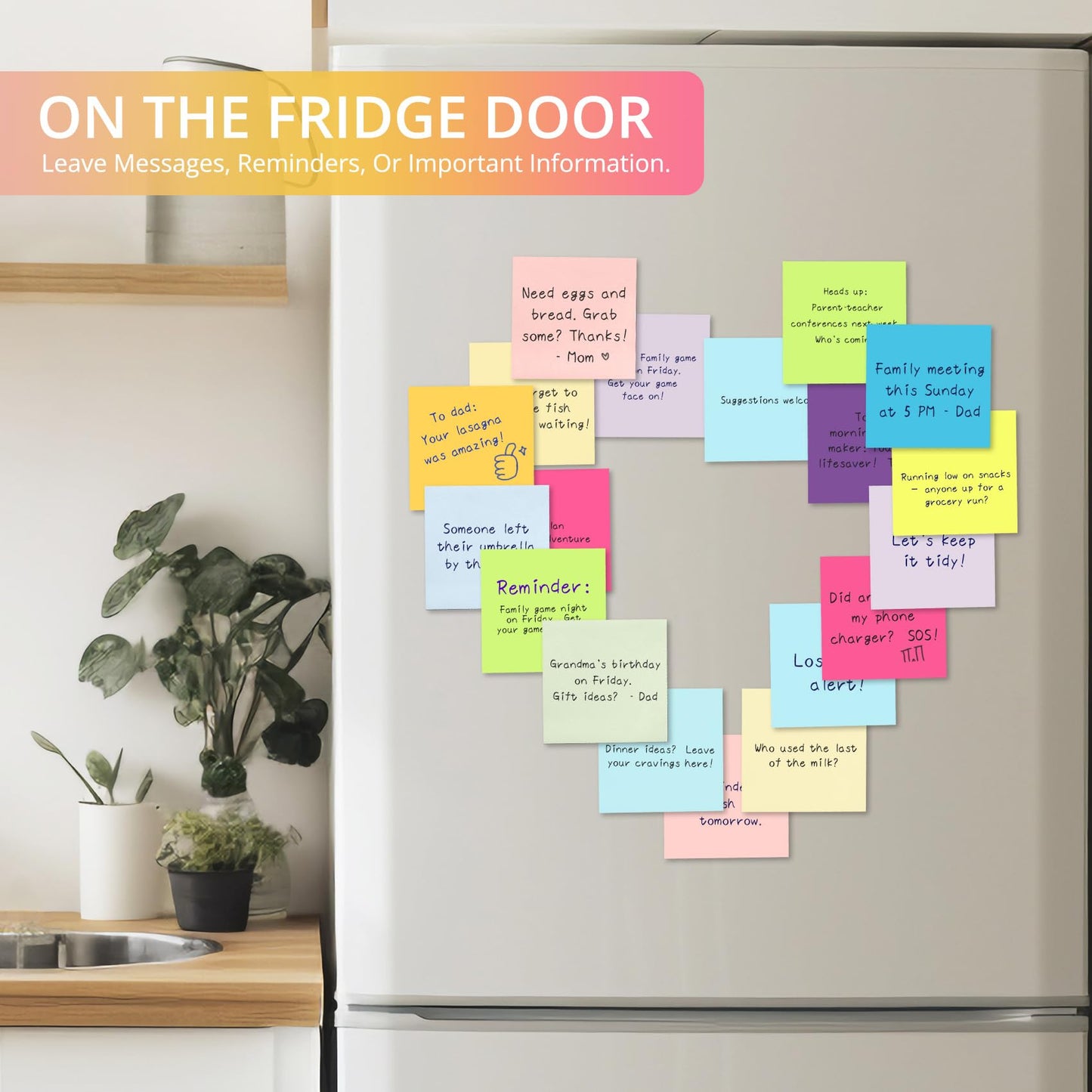 Sticky Notes, 36 Pads, 3x3 Inches Self-Stick Note Pads, Perfect for Office, Study, and Daily Life Organization - Bright
