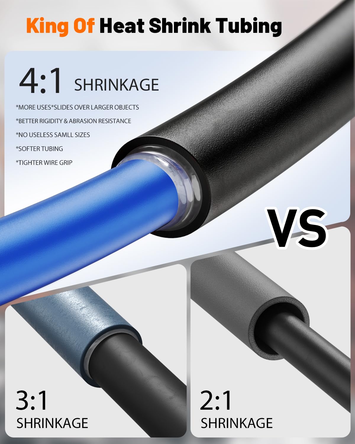 600 Pcs Heat Shrink Tubing Kit - 4:1 Ratio Adhesive Lined, Wire Shrink Wrap Tubing, Marine Grade Industrial Heat-Shrink Tubing, 7 Sizes 5 Colors