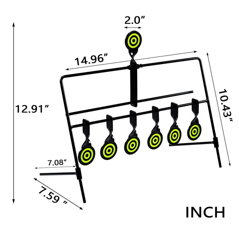 KNINE OUTDOORS 6 Targets Air Gun Pellet BB Gun Resetting Target, Rated for .22 .177 Caliber