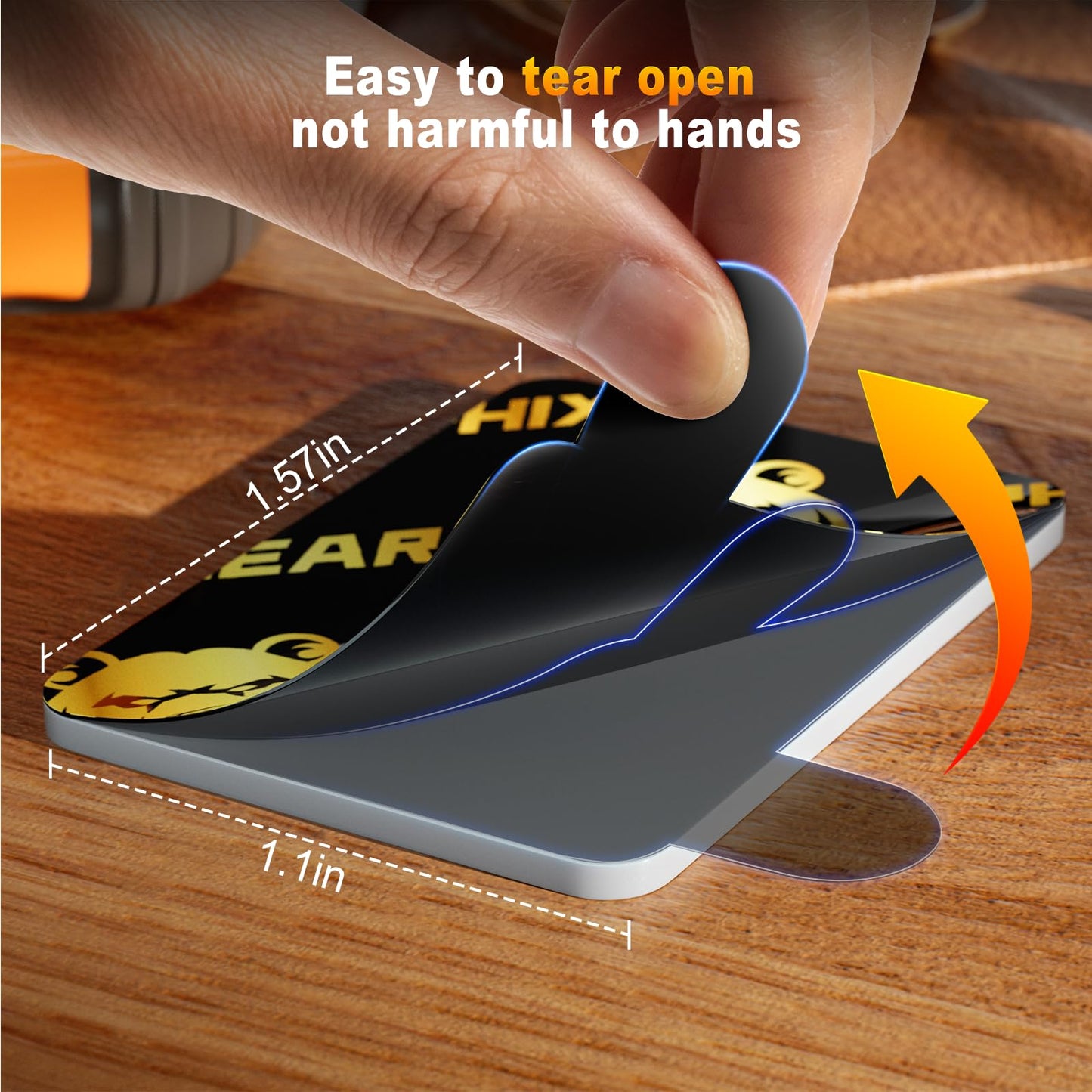 PHIXBEAR 33 Pcs Heavy Duty Double Sided Foam Tape - Removable No Residue, Waterproof Cold and Heat Resistant, Strong Hold for Car Trim, Home, Outdoor Use,1.1x1.57 Inch