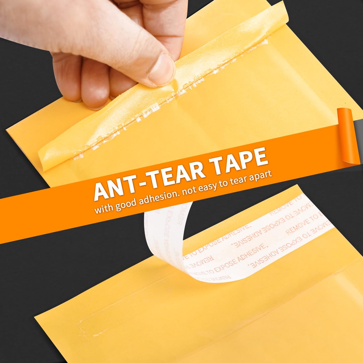 Dasen Kraft Bubble Mailers 10.5x15 Inch 50 Pcs,Small Self-Sealing Waterproof Cushioned Mail Shipping Bags,Yellow Padded Envelopes #5