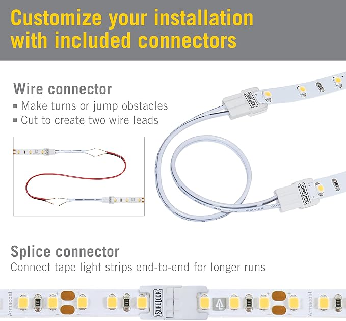 Armacost Lighting RibbonFlex Pro 12V White LED Strip Lights 120 LED/m, 4000K, 16.4 ft 153230
