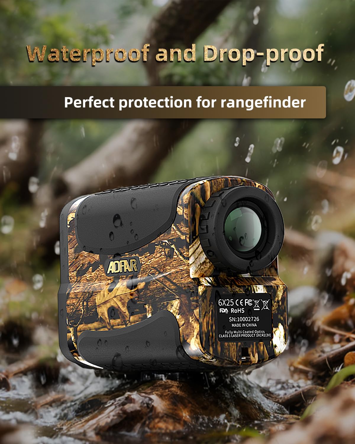 AOFAR HX-700N Hunting Range Finder 700 Yards Waterproof Archery Rangefinder for Bow Hunting with Range and Speed Mode, Free Battery, Carrying Case