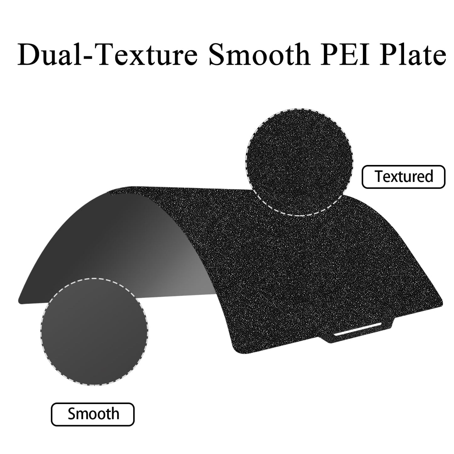 HzdaDeve 3PK P1S Build Plate for Bambu Lab P2S/X2D/P1S/P1P/A1/X1C/X1E Dual-Textured Cold Cool PEI Double Smooth PEO PET Plate Black Sheet Board 257.5x257.5MM Heated Bed Spring Steel Flexible Platform