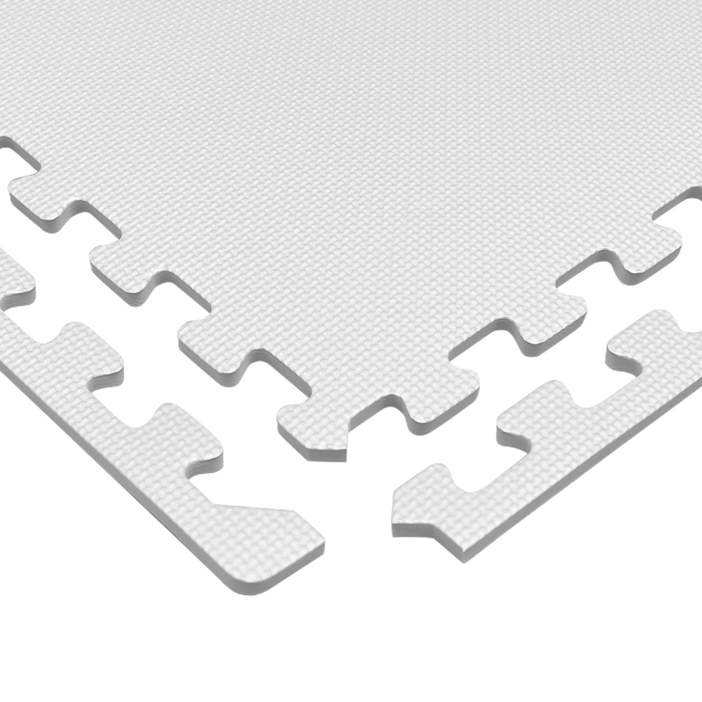 We Sell Mats 1/2" Thick Multipurpose EVA Foam Exercise Floor Mat, Interlocking Tiles, Anti-Fatigue for Home or Gym, 24 in x 24 in, 12 Tiles, White