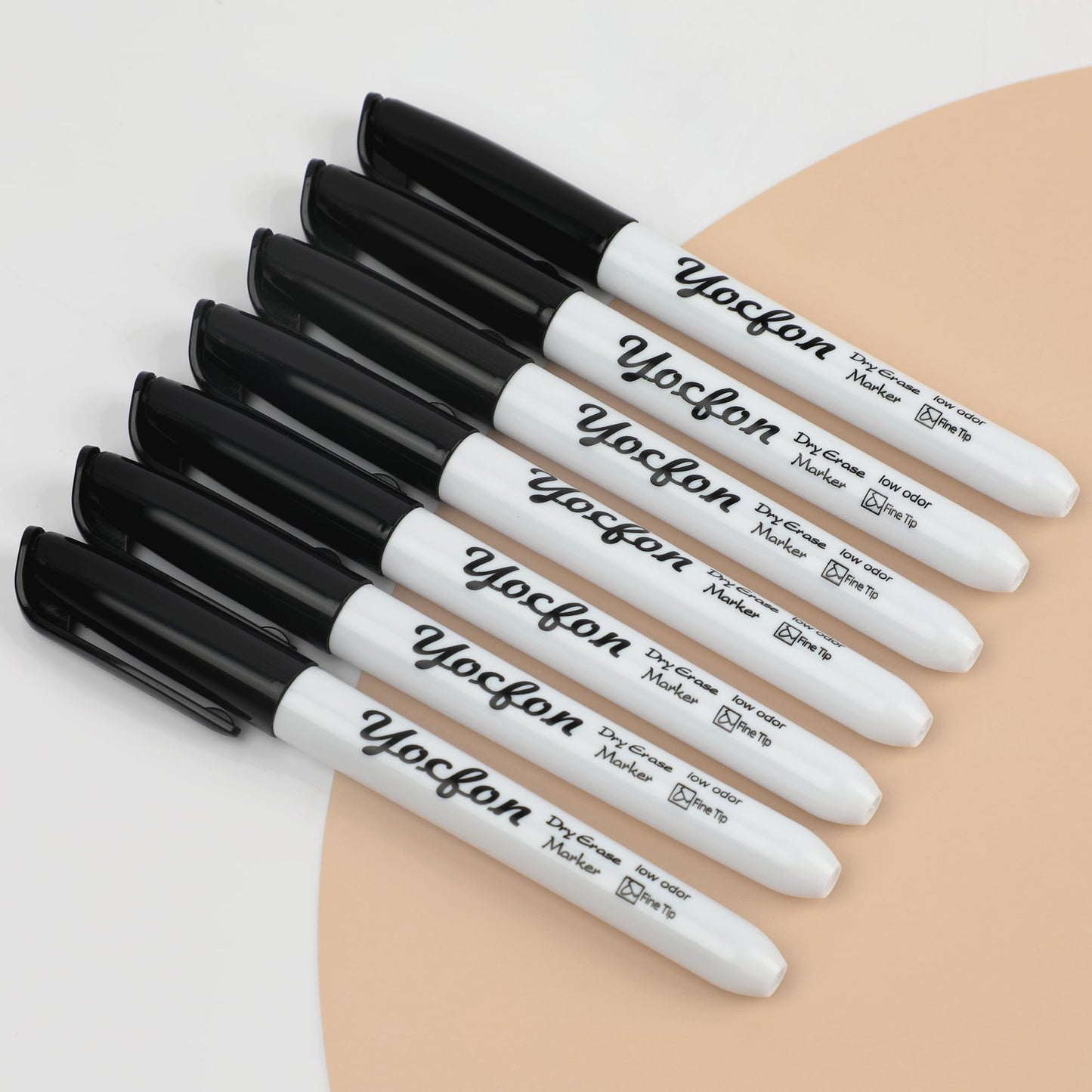 Yocfon Dry Erase Markers 148 Pack, Bulk Black Whiteboard Markers With Fine Tip, Low Odor Dry Erase Markers for School Office Home