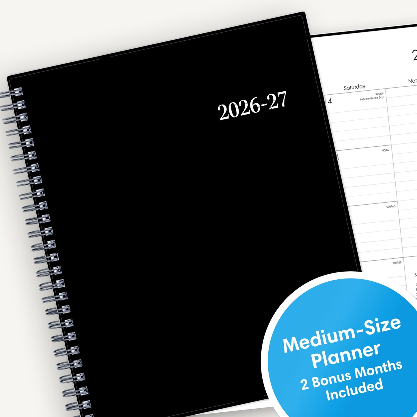 Blue Sky 2026-2027 Weekly and Monthly Academic Year Planner Calendar, July 2026 - June 2027, 7" x 9", Flexible Cover, Wirebound, Laminated Tabs, Enterprise