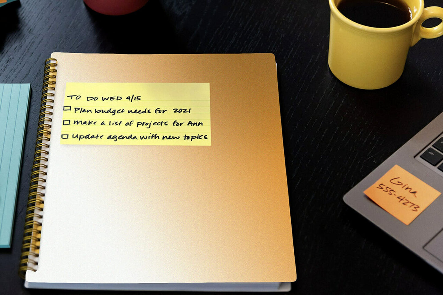 Post-it Notes, 3 in x 5 in, 5 Lined Sticky Notes Pads, 100 Sheets per Pad, Canary Yellow, The Original Post-it Note, School Supplies and Oﬃce Products