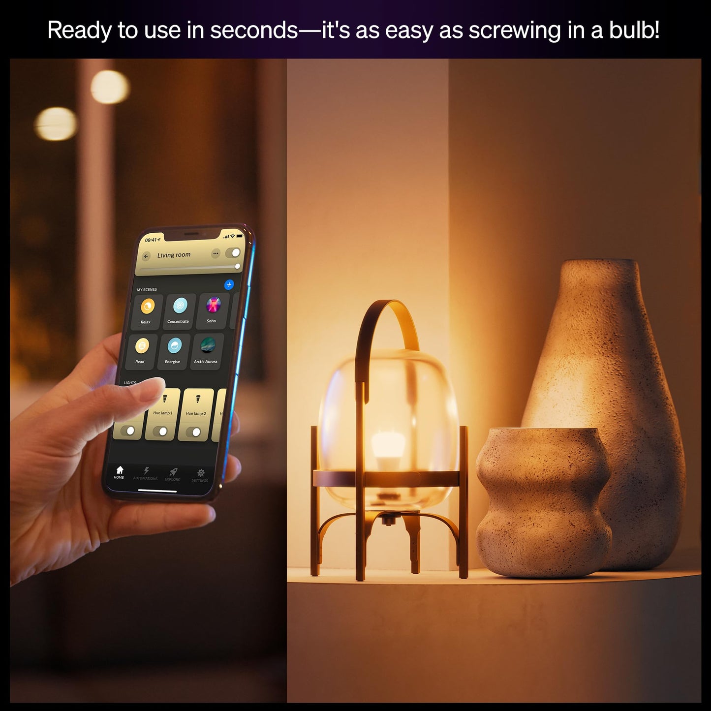 Philips Hue Smart LED A21 Bulb,White and Color Ambiance, E26 Base,13.5W, Full Spectrum Light 1000K-20000K,1600 Lumens, Dimmable, Compatible with Alexa, Google, Apple Home, 2pk