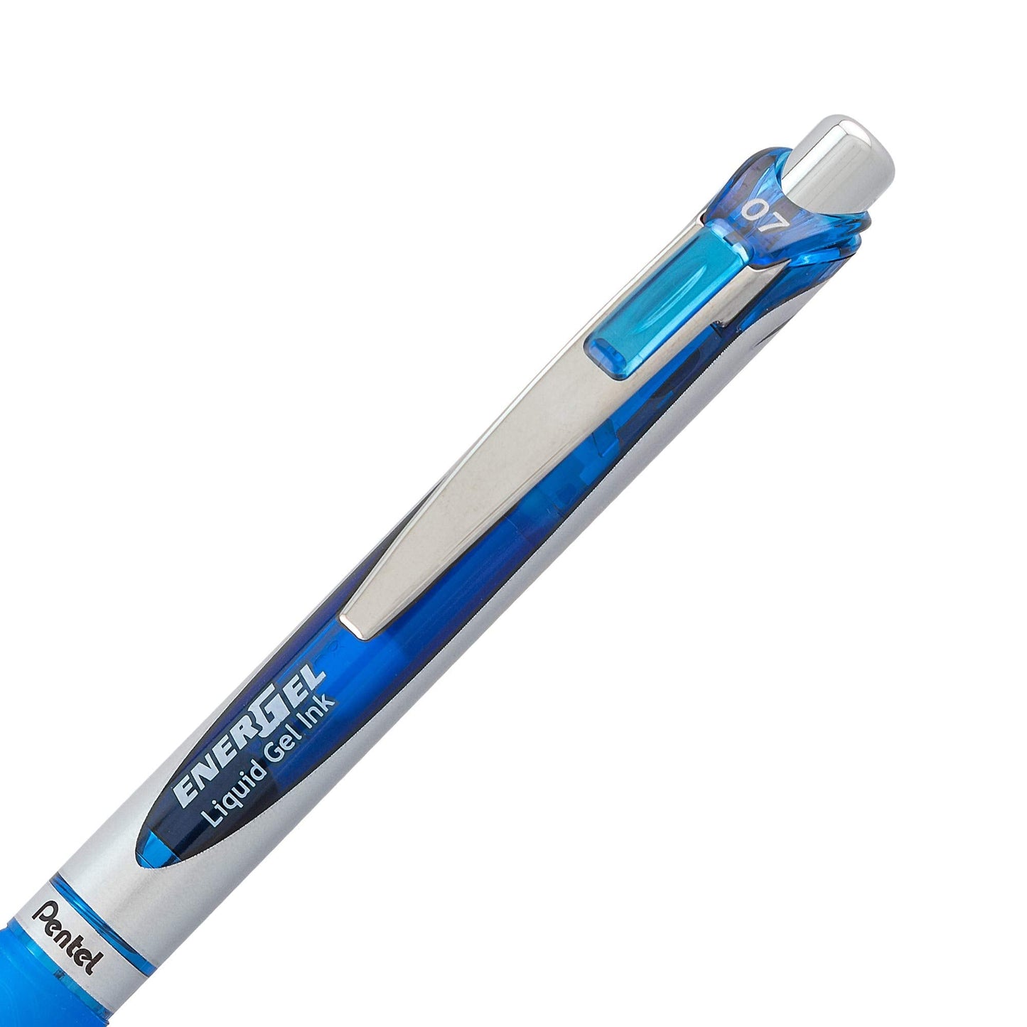 Pentel Energel 0.7 mm Rtx Retractable, 6 Black & 6 Blue Ink Pens Metal Tip, Medium Point Energel Liquid Gel Ink Pens 0.7 mm. Pack of 12
