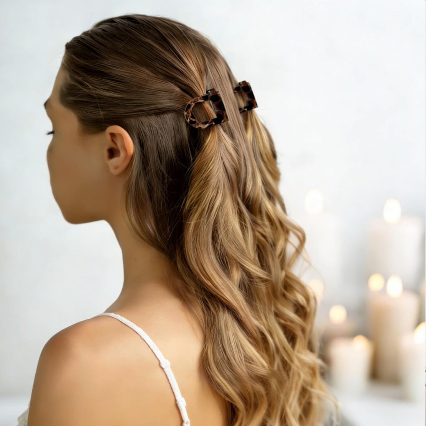 LIHELEI Magnetic Hair Clips, Seamless 2-in-1 Design Strong Hold No-Slip Hair Styling Clips for Women, DIY Cute Magnetic Seamless Hairstyling Accessories (2pcs)