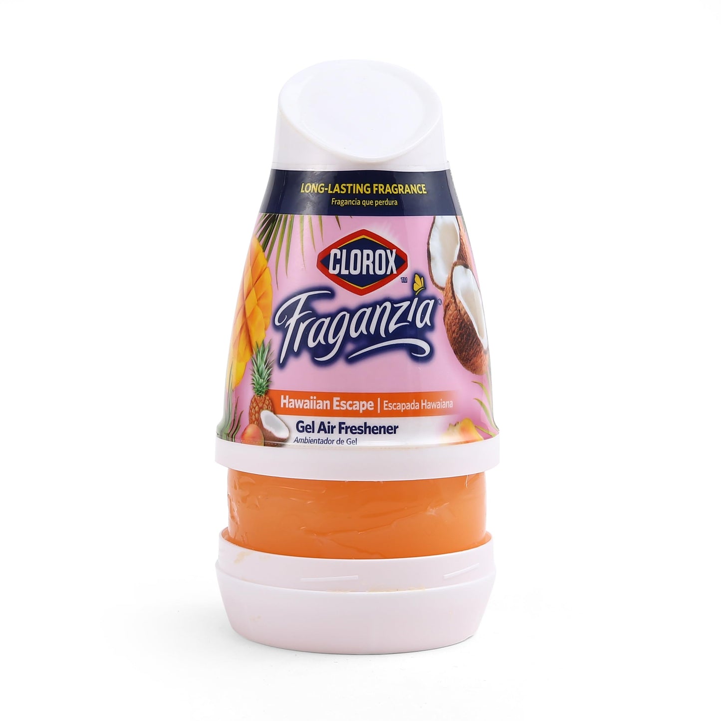 Clorox Fraganzia Gel Air Freshener Cone, Hawaiian Escape Scent - No-Plug, Battery-Free Air Freshener for Small Rooms, Closets, Kitchens, Bathrooms, Offices and More, 6 Ounce - 12 Pack