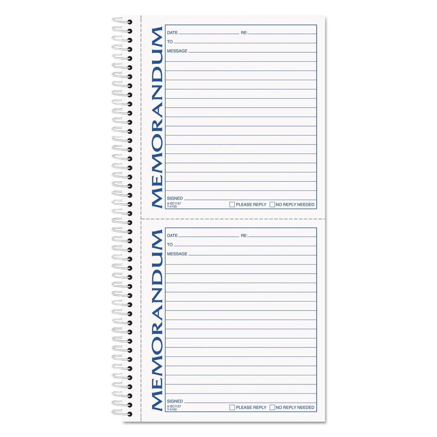 TOPS Memorandum Forms, 2-Part Carbonless, 2 Memos per Page, 100 Sets (4150)