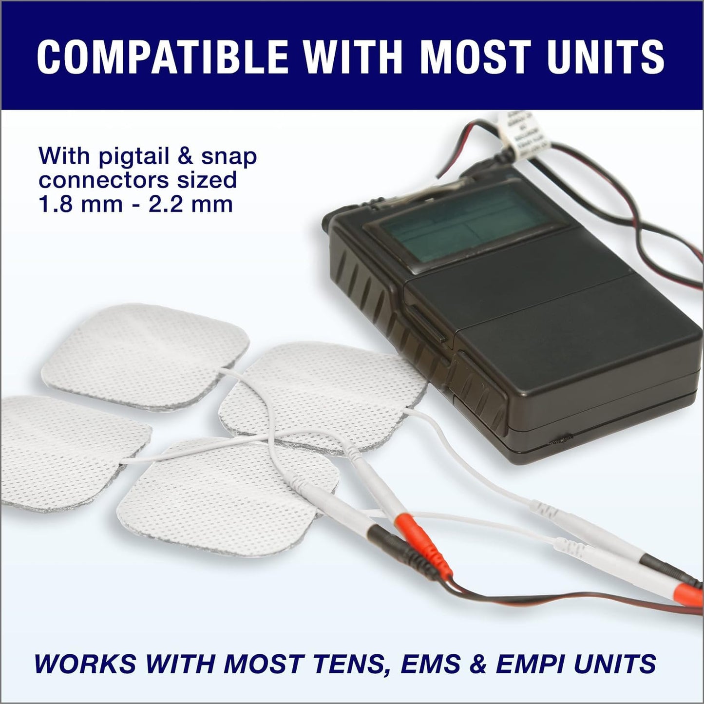 Syrtenty Tens Unit Electrodes Pads 2x2 20 Pcs Replacement Pads Electrode Patches for Electrotherapy