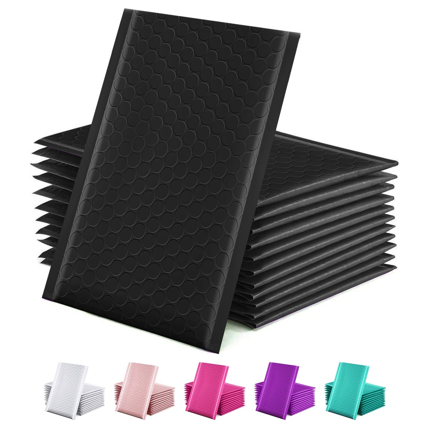 GSSUSA 100 Pack Bubble Mailers 6x10 Inches Bubble Mailer Usable Size 6x9" Envelopes Small Packaging Mailing Envelope Bags Shipping Bag Bulk Pack Self Seal Package Mail Packing Business Supplies, Black