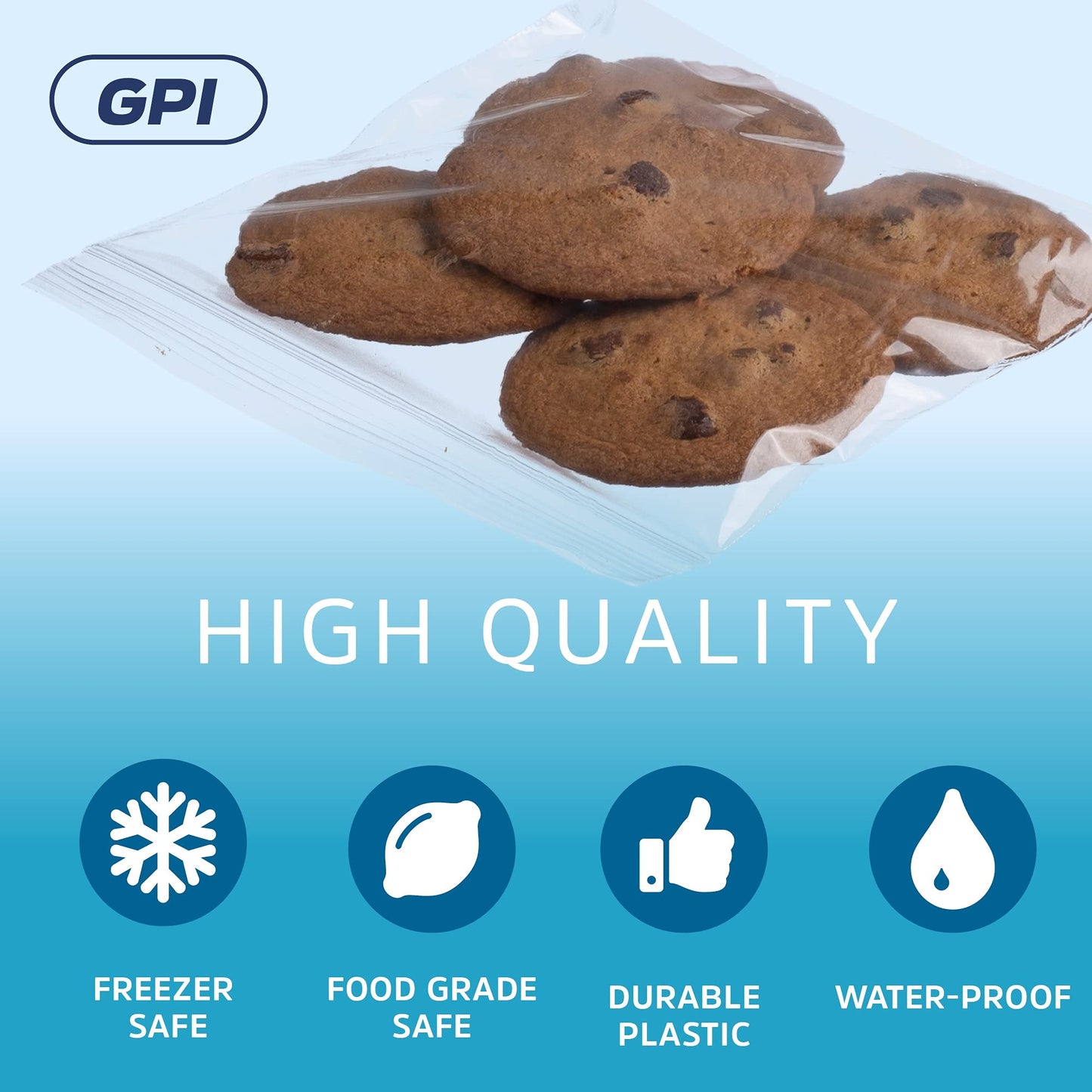 5" x 5" Zip Bags - 1000 Count, Small, Clear Plastic Reclosable Zipper Poly Baggies, 2 Mil, with Resealable Zip Top Lock for Packaging Food Storage, Snacks, Candy, Office Supplies & More.