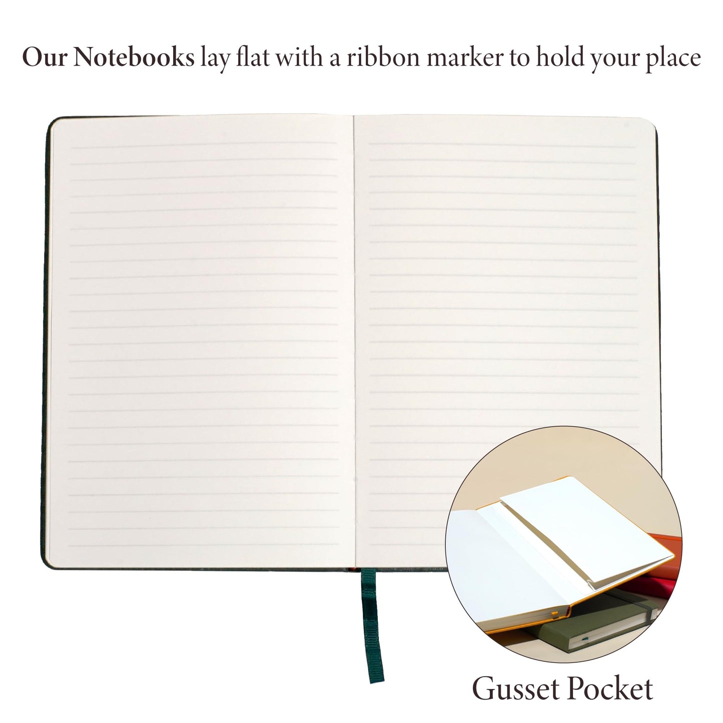 ANECDOTE. Lined Journal Notebook, 192 Pages, A5 size: 8.3" x 5.4", Thick 100 GSM Paper, Ruled, Hardcover. Journal for Women and Men, Perfect Notebook for School, Work and Travel (Evergreen)