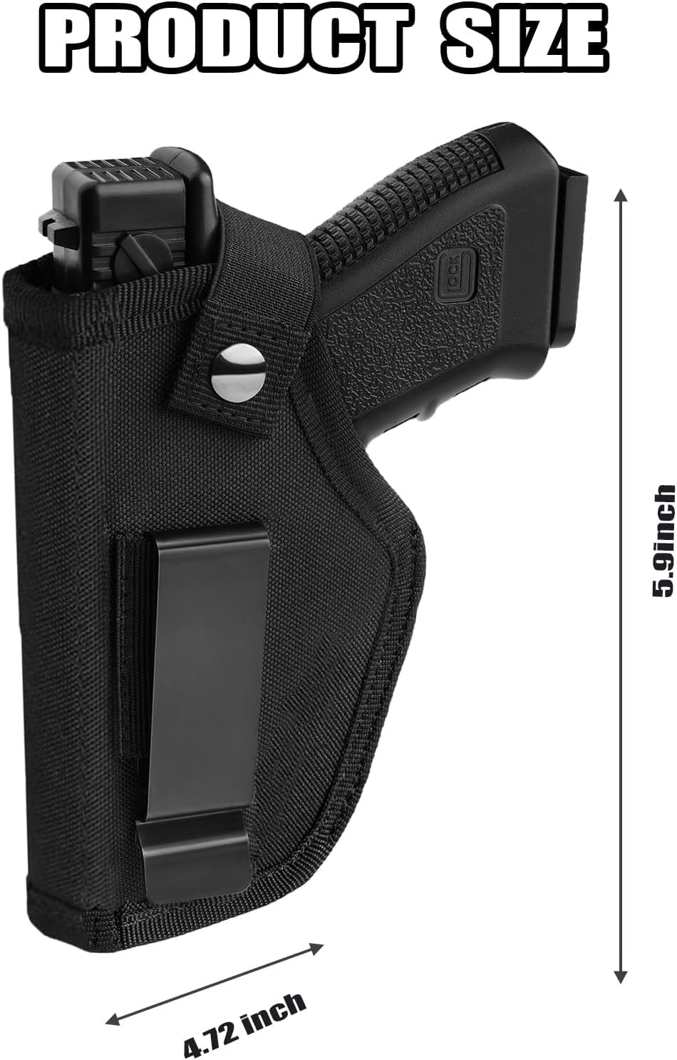 Gun Holster for Men/Women, 380 Holster, Pistol Holster for Glock 43x, IWB/OWB 9mm Holsters, Fits Glock19,17,23,26,27,42,43 S&W M&P Sig (Black)