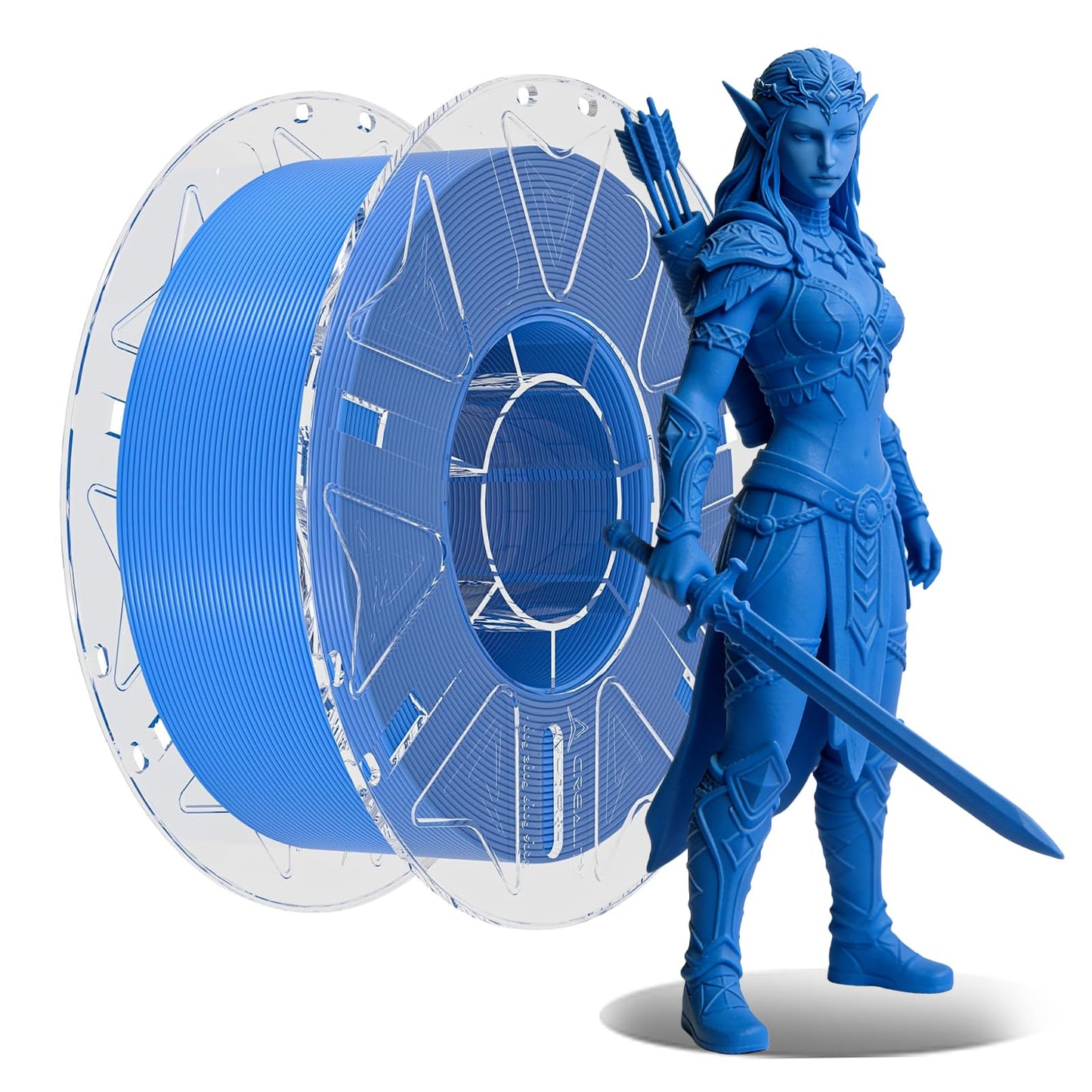 Creality 3D Printer RFID Filament, Hyper PLA Filament 1.75mm Bundle for 3D Printing, Hyper PLA RFID Filament No-Tangling High Precision, 1KG(2.2 lbs) Spool (Blue)