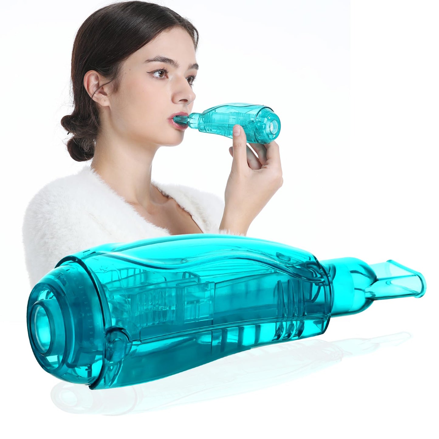 Flutter Valve Device for Lungs, Breathing Exercise Device, Adjustable Resistance Breathing Trainer for Natural Mucus
