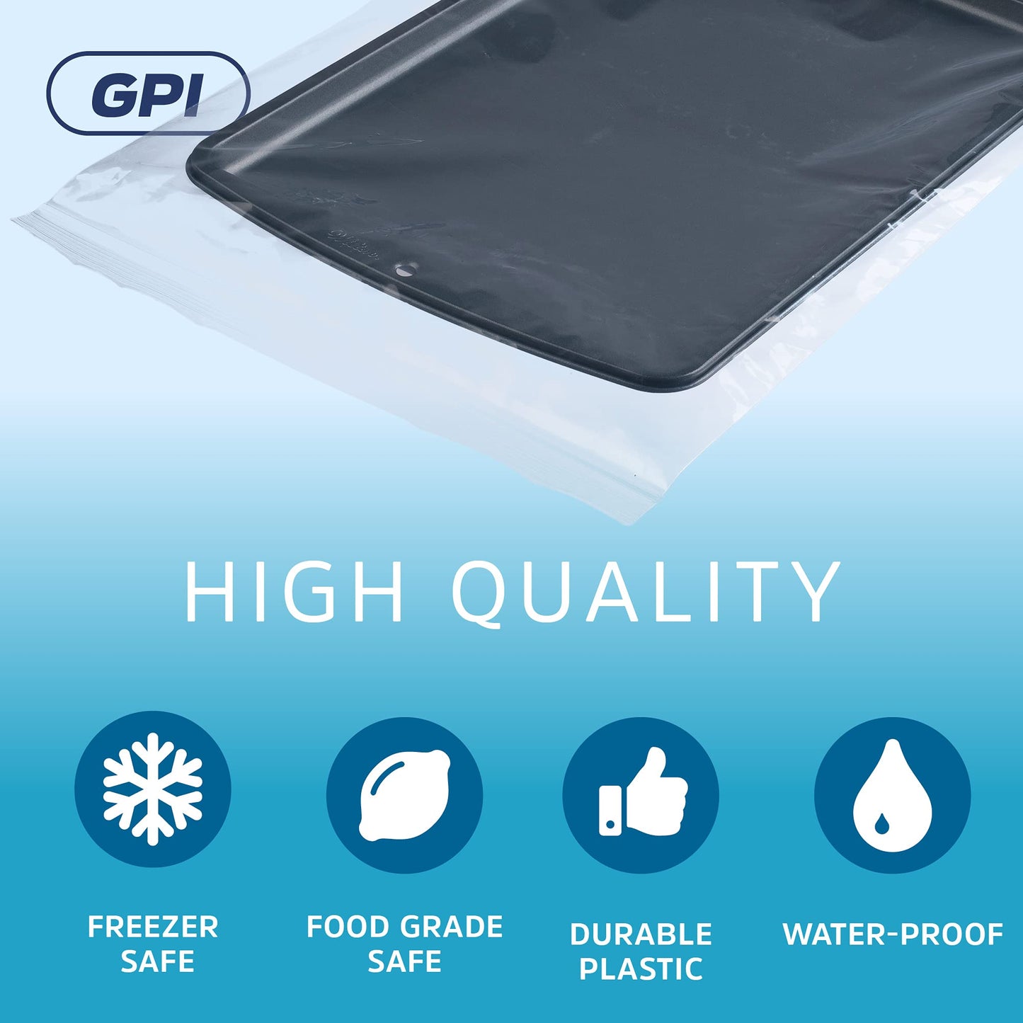 13" x 18" Heavy-duty 2.5 Gallon Zip Bags - 200 Count - Clear Plastic Reclosable Zipper Baggies, 4 Mil Freezer Storage Poly Bags, for Packaging Food, Clothing, Tools & Sharp Objects.