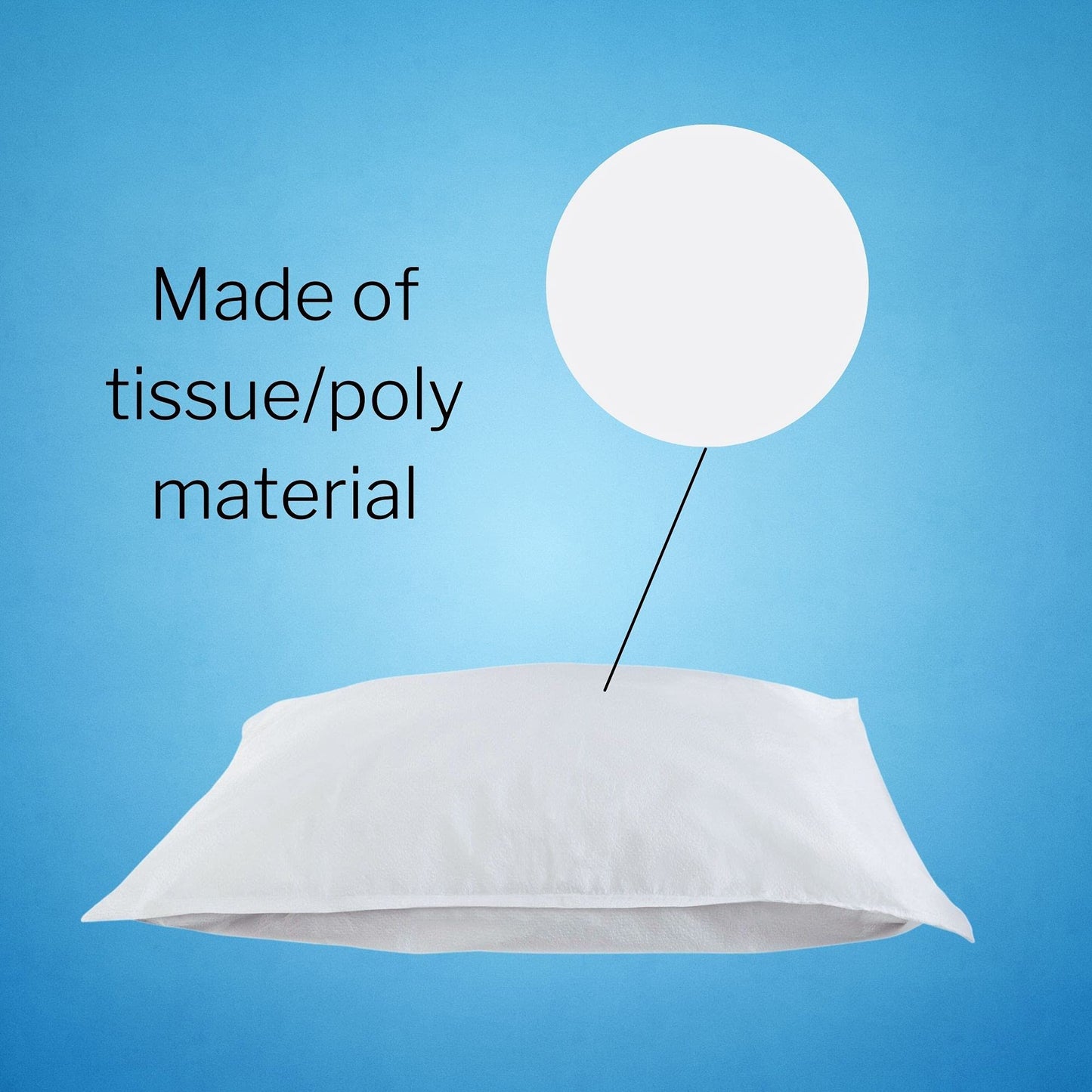 McKesson Disposable Pillow Case Covers [400 Count] Bulk Pillowcase, Single-Use for Medical Hospital Travel, Standard Size, White, 21 in x 30 in