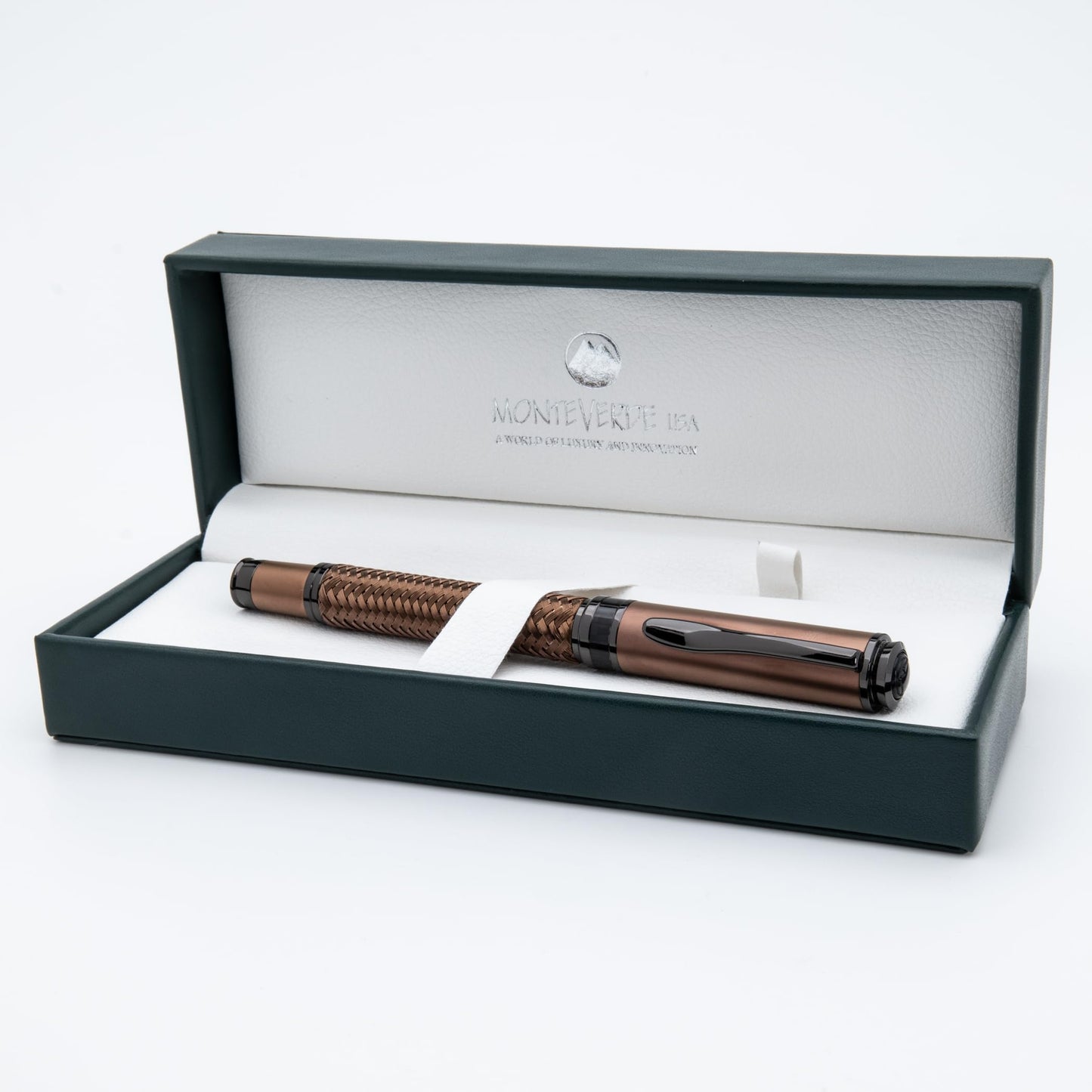 Monteverde Innova Formula M Fountain Pen, Bronze - Medium Nib, Premium PVD Coated Pen, Refillable, JoWo Stainless Steel Nib, Luxury Gift Box