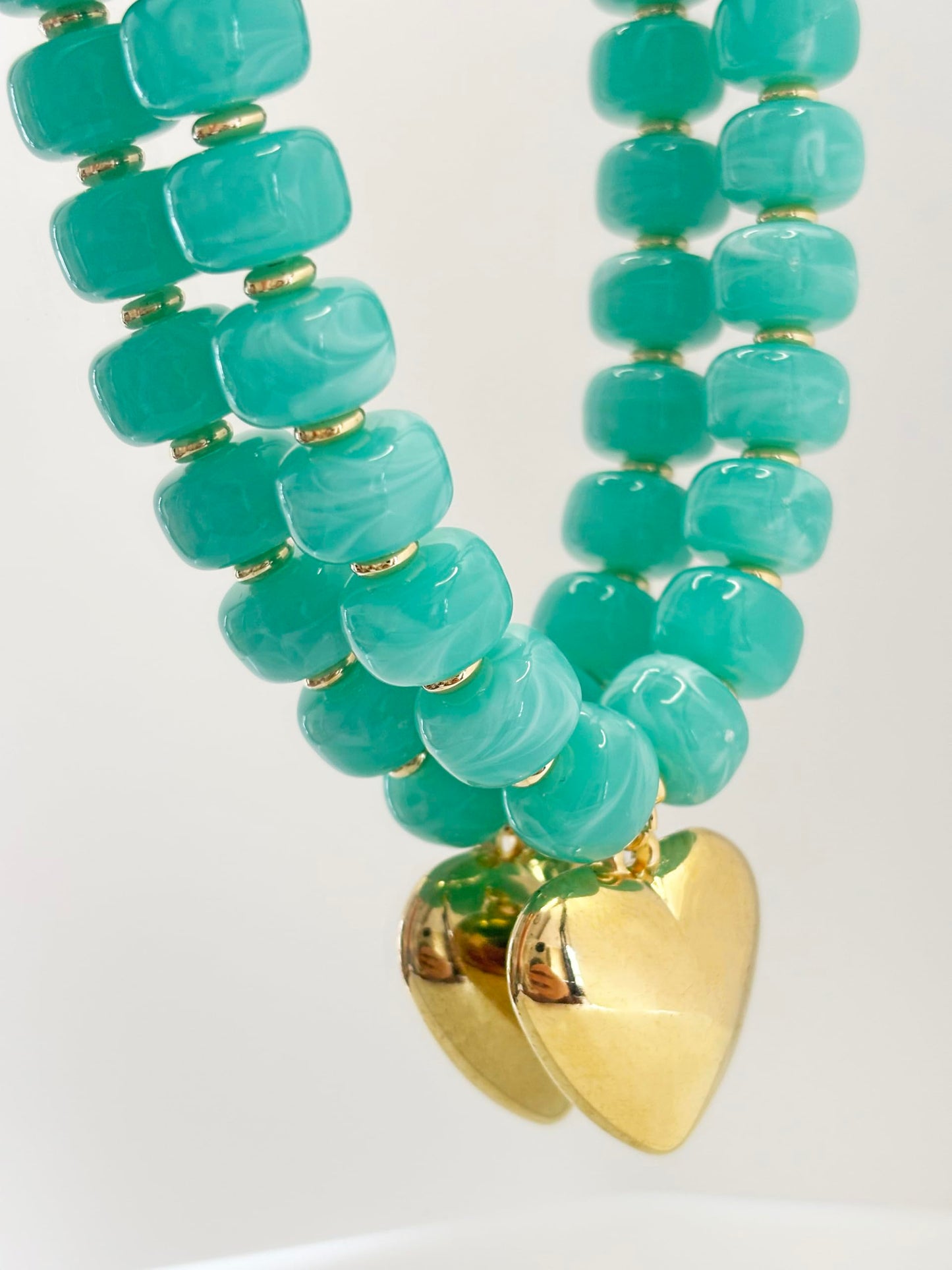 joymiao Resin Chunky Beaded Necklace for Women Colorful Beaded Necklaces Statement Necklace Summer Handmade Jewelry Accessories
