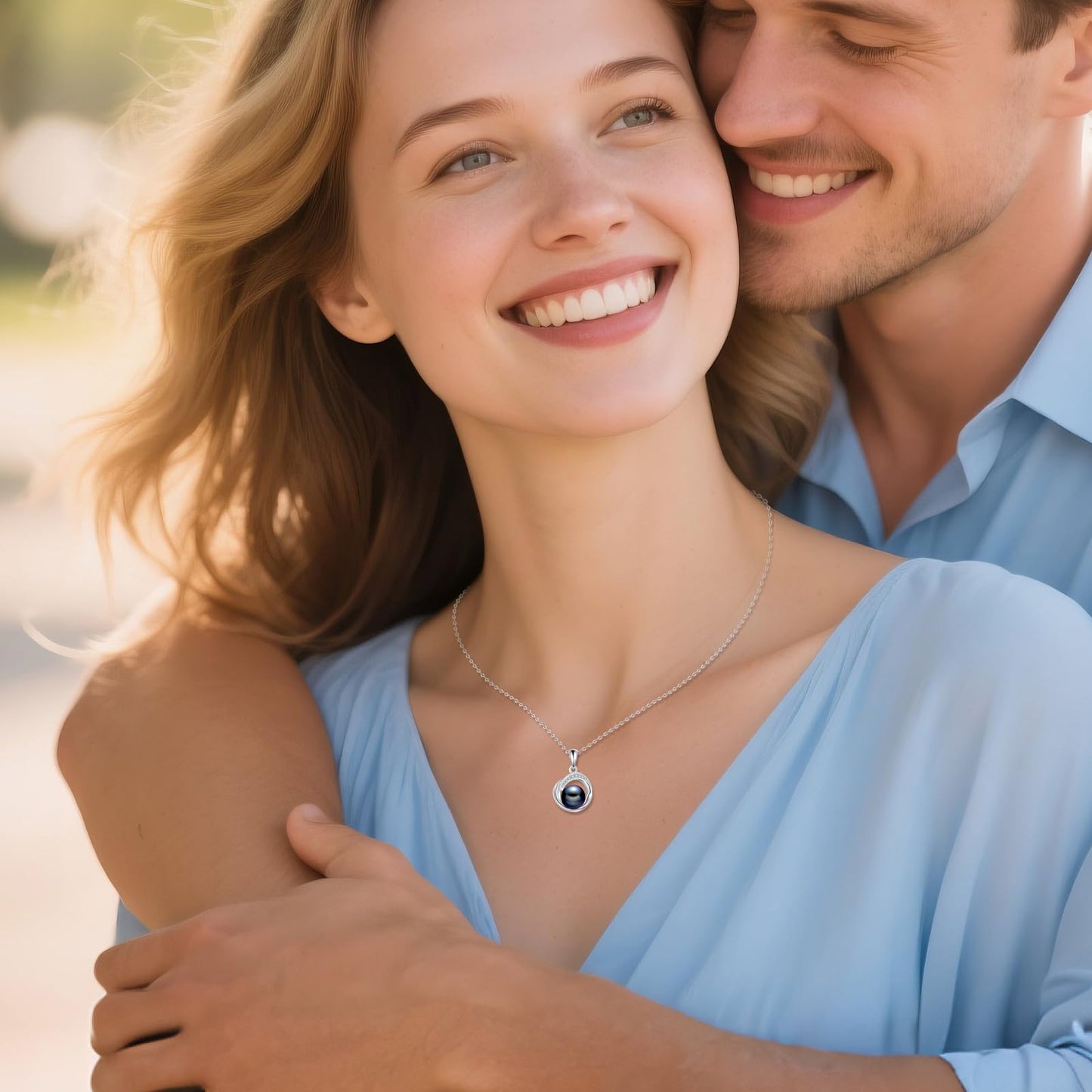 POPLYKE Single Black Pearl Necklaces for Women 925 Sterling Silver 8mm Black Pearl Jewelry Gifts for Her 18+2 IN