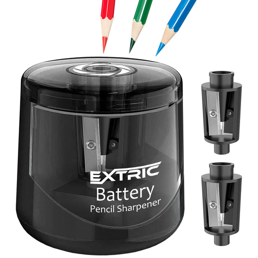 Battery Powered Electric Pencil Sharpener for #2 and Colored Pencils, Portable Sharpener for 6-8mm Pencils, Small Electronic Pencil Sharpeners for Home, School, Classroom, and Office Use