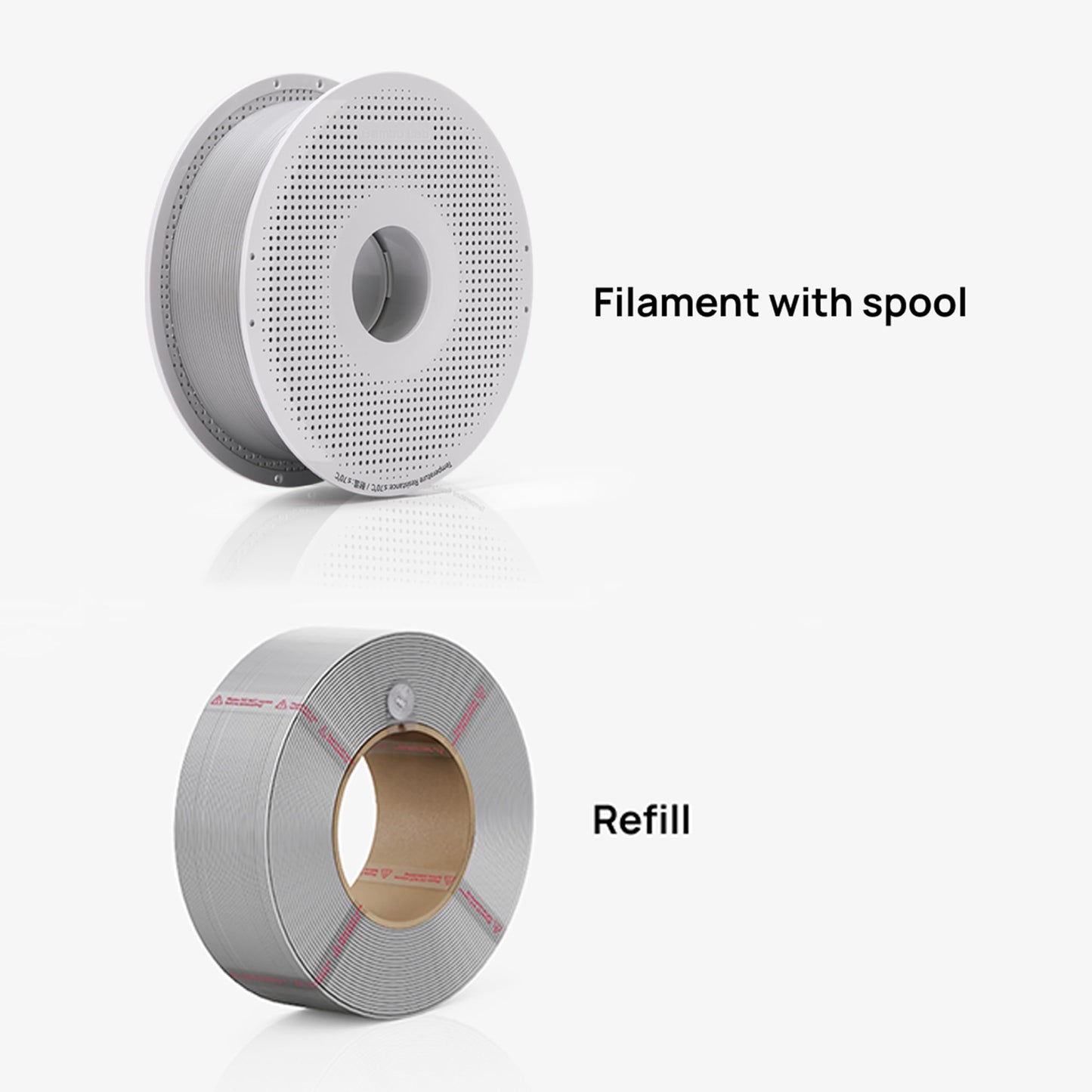 Bambu Lab PLA Matte Filament 1.75mm 1kg Spool - PLA 3D Printer Filament, Smooth Finish, Low Warp, Easy to Print, Compatible with Bambu Lab & Most FDM 3D Printers - Bone White (11103) - Refill