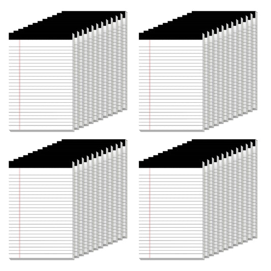 Nichela 5" x 8" Note Pads 48 Pack of Legal Pads 30 Sheets Notepad College Ruled Small Writing Pads Perforated Pages Paper Pads 80GSM Heavyweight Paper Note Pads for Home, Office, or School