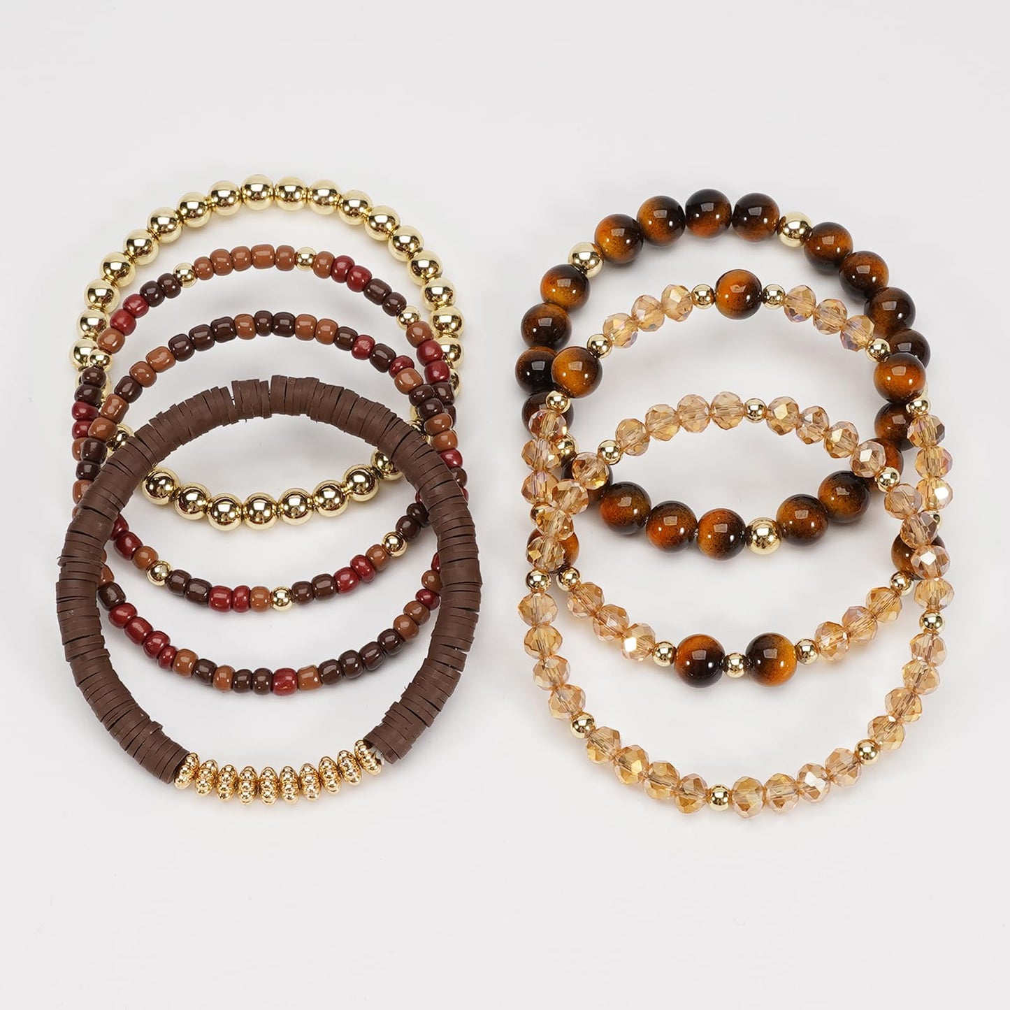 Briutn Bohemian Beaded Bracelet for Women Men Glass Beads Stackable Bracelet Boho Jewelry Accessories